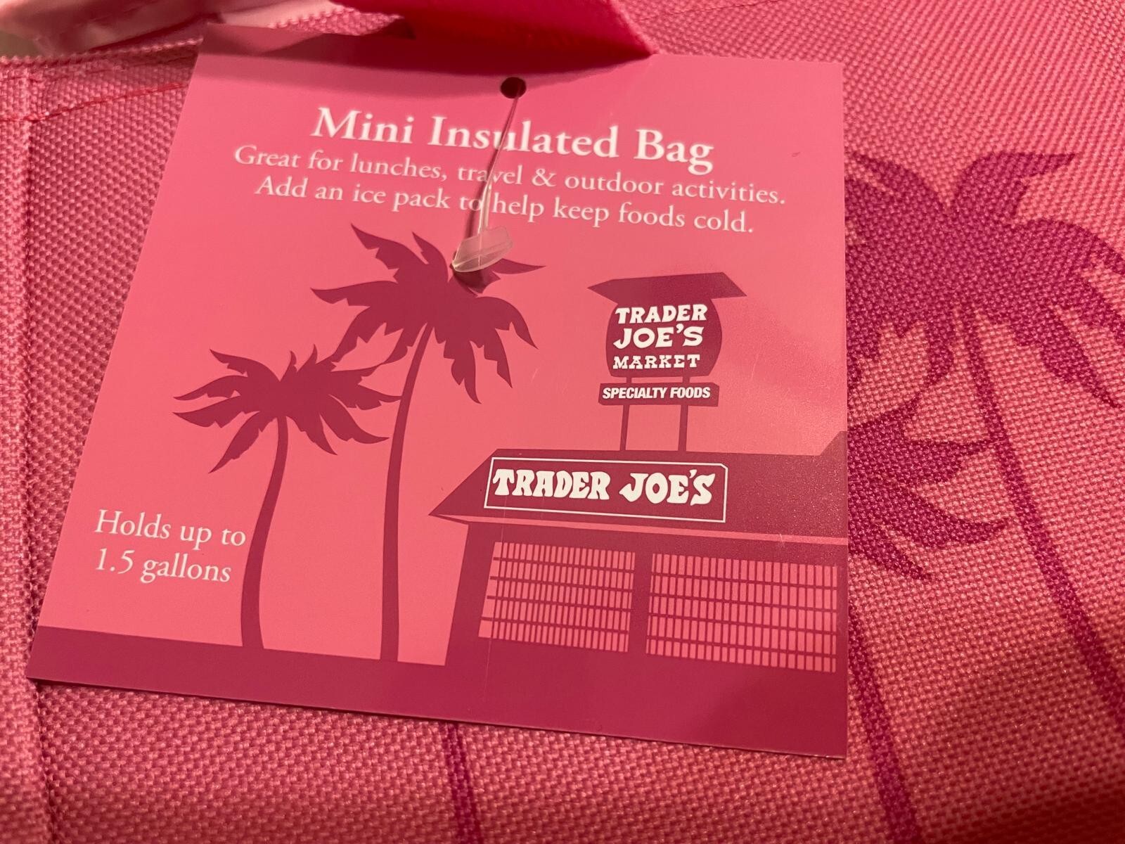 Bundle Set of 2: Trader Joe’s Mini Insulated Cooler Bag: Peach & Pink! NWT!
