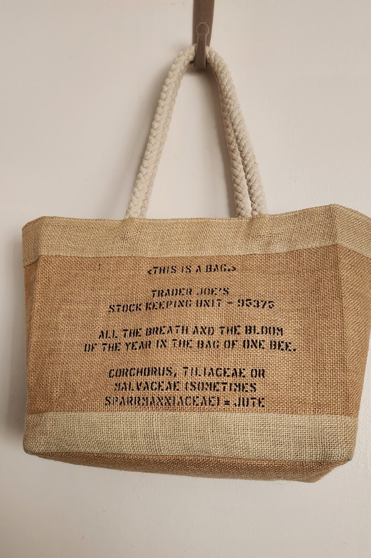 Vintage Trader Joe’s Reusable Jute Burlap Shopping Bag Retired 11″ x 13″ RARE!
