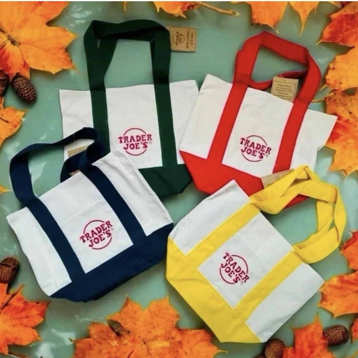 Trader Joe’s Mini Canvas Tote Bag 2025 Limited Edition – Multiple Colors