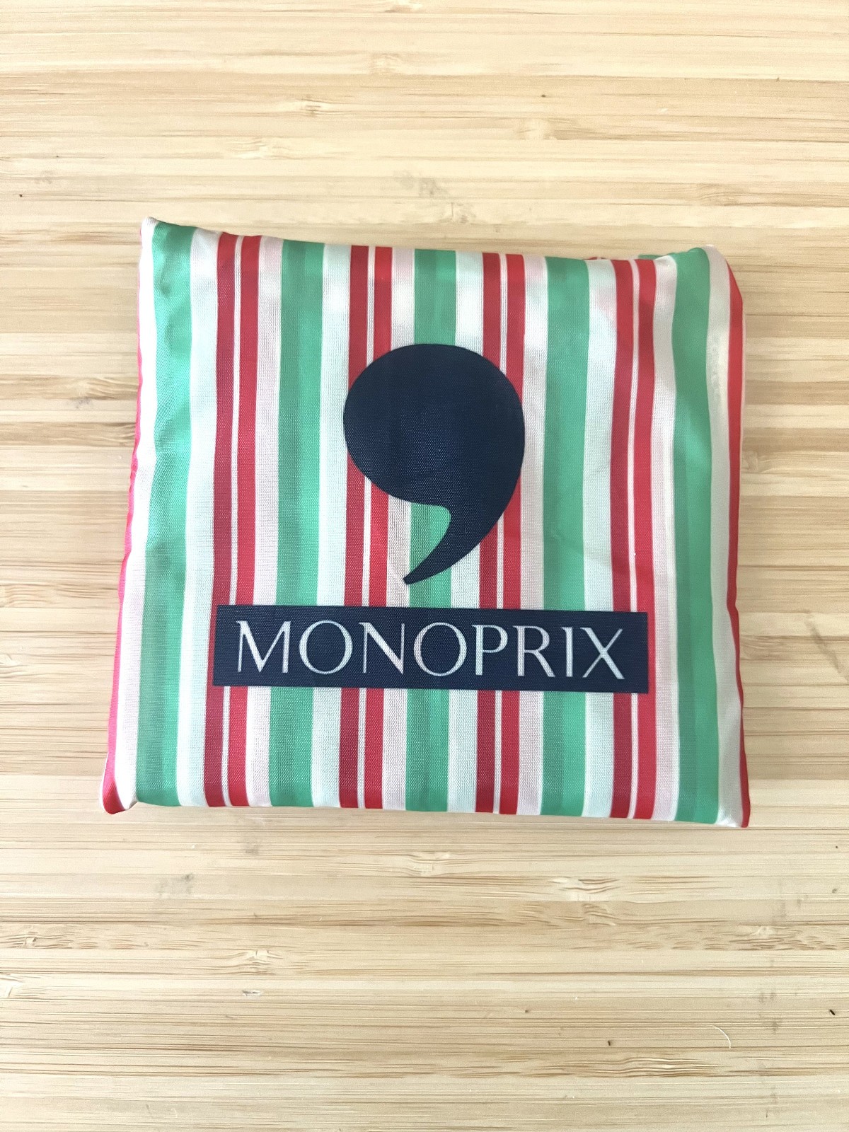 Monoprix French Reusable Grocery Shopping Bag-New-Candy Stripe-Bonjour! Paris!