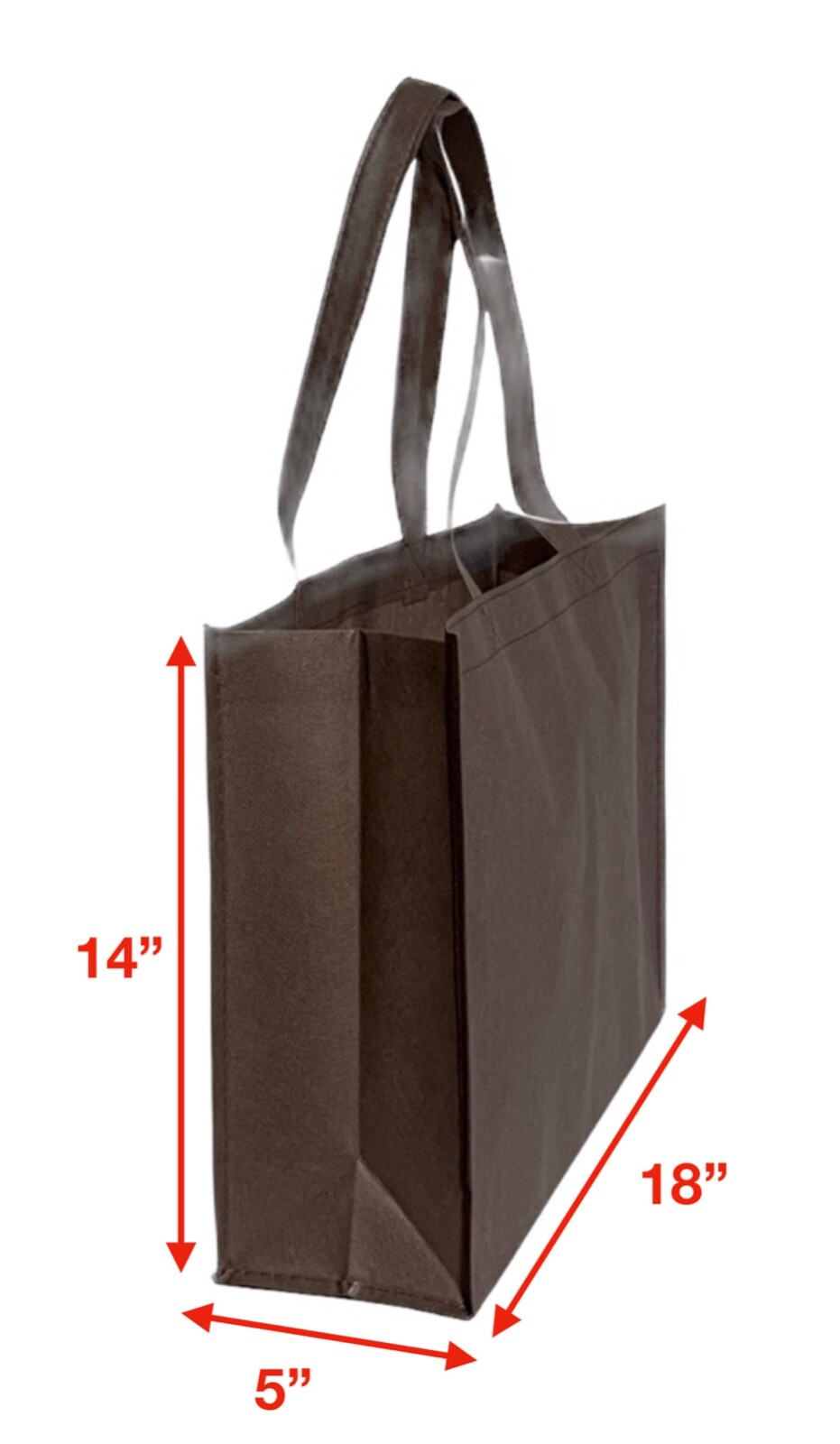 100 Non-Woven Shopping Bags Reusable Gift & Promotional Bag Wholesale In Brown
