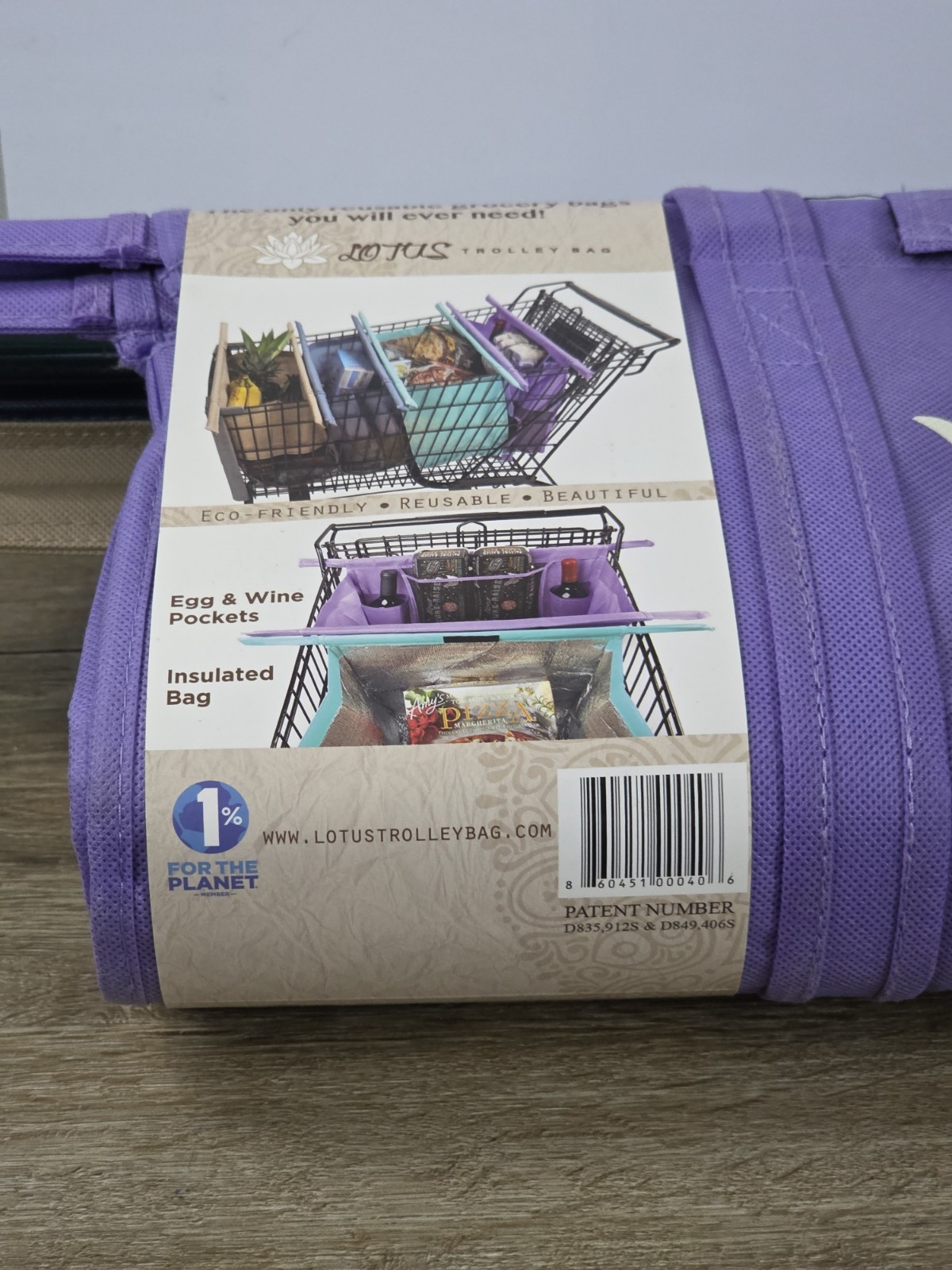 NEW Lotus Trolley 4 Large Bags Shopping Cart Organizer Insulated Washable Set