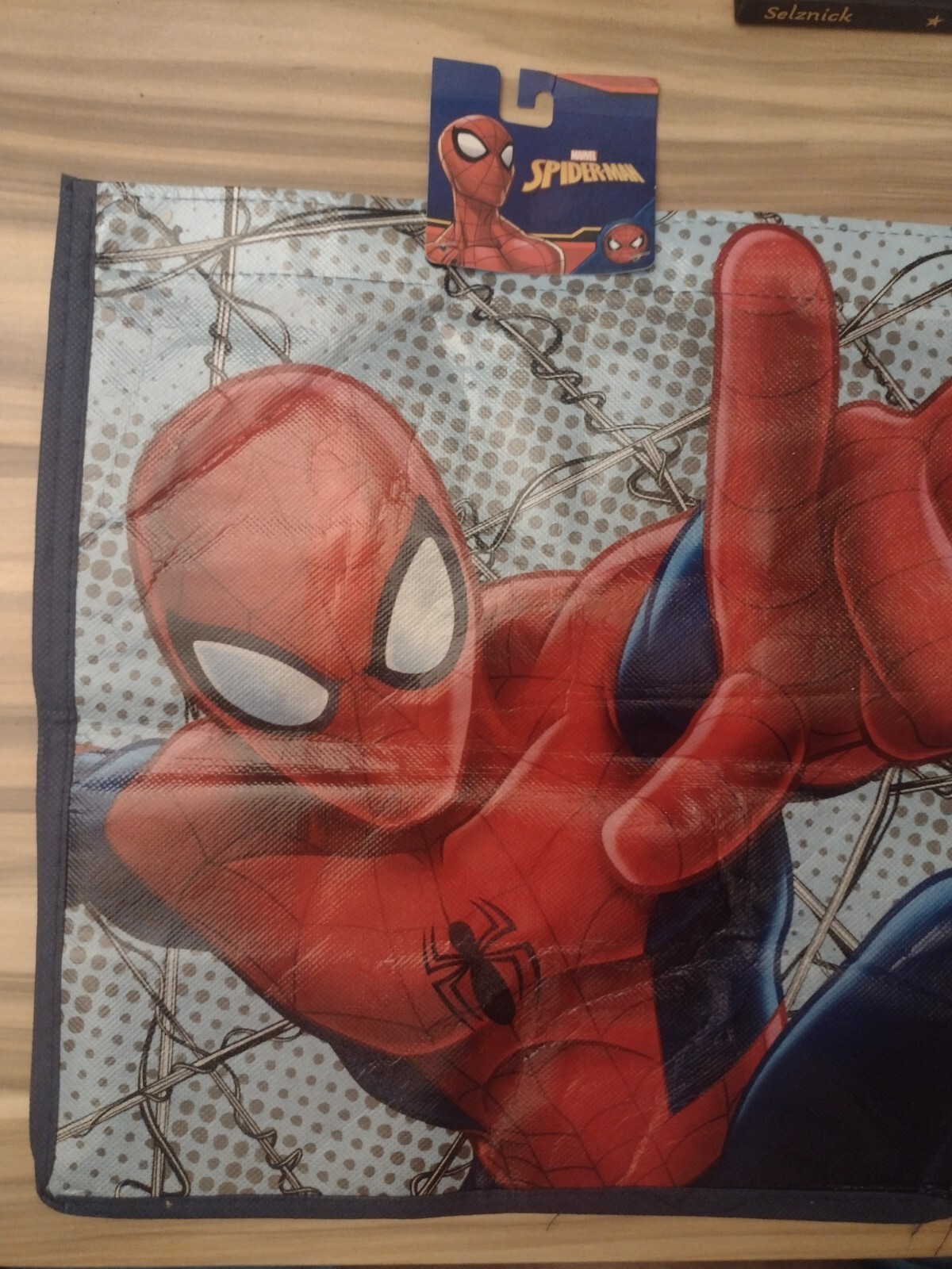 Marvel Spider-man Reusable Eco Red/Blue Shopping Tote Bag with Handles New!