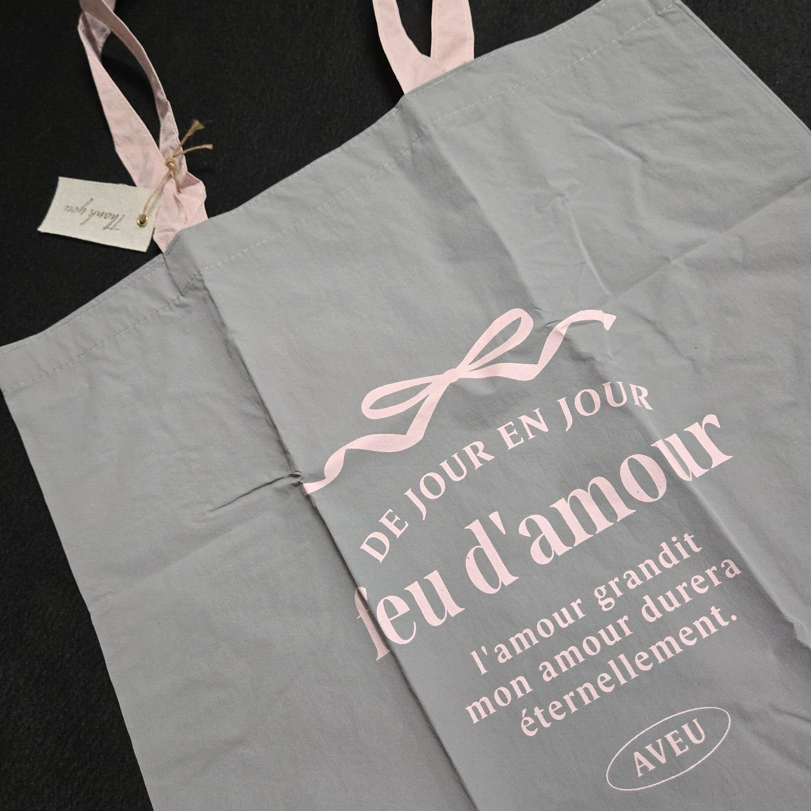 ECO BAG . Reusable . Shopping . Grocery . Foldable . Tote . Pink & Gray