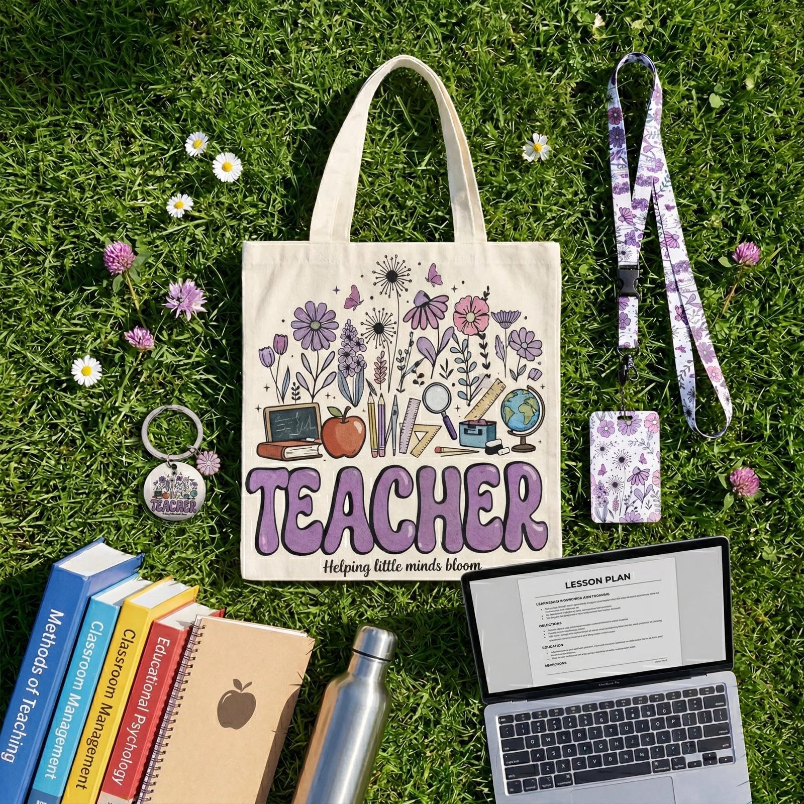 Teacher Appreciation Gifts for , Teacher Tote Bag with Lanyard Holder and Key…