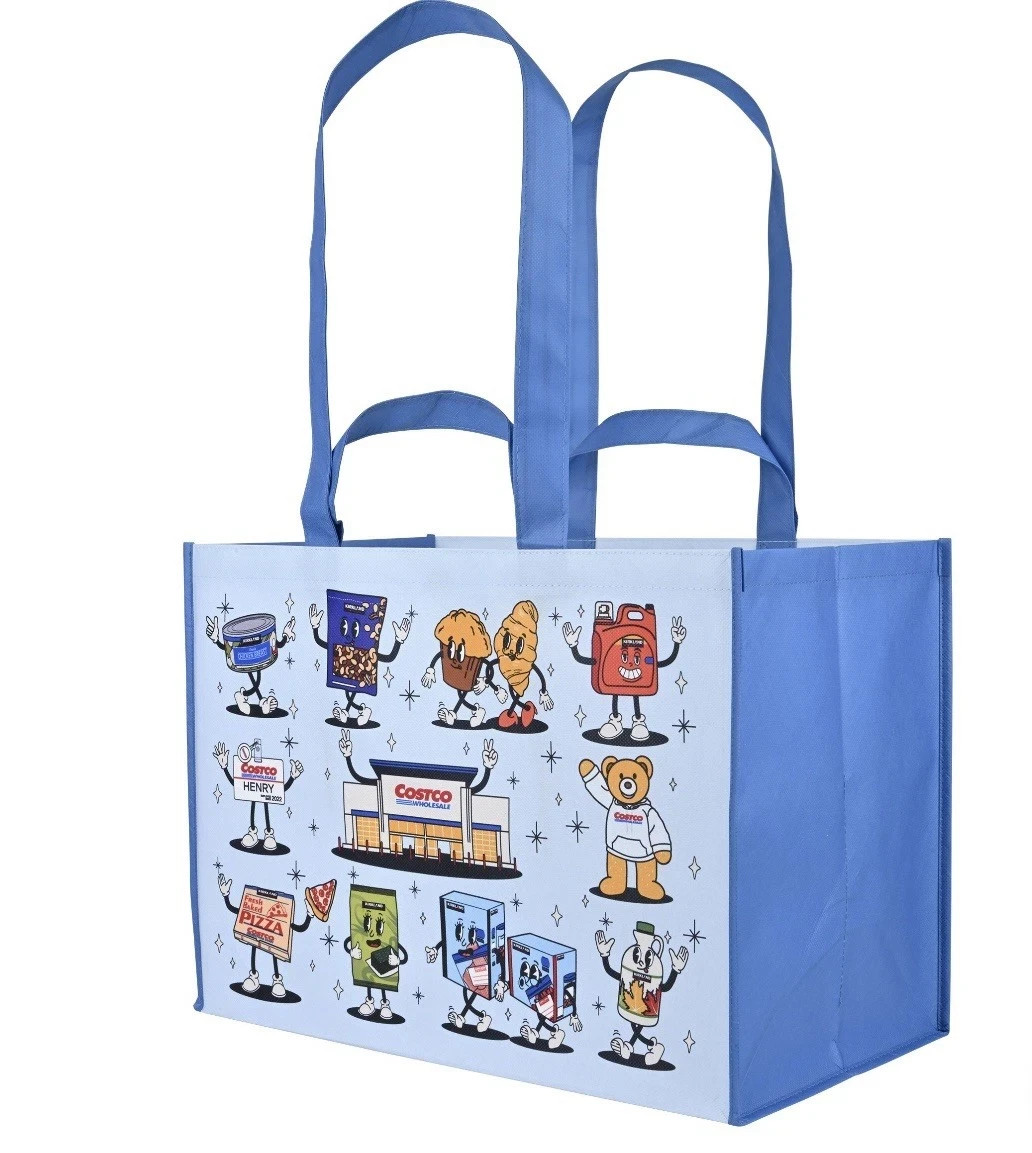 Costco Wholesale CARTOON CHARACTER V2 Reusable Shopping Bag Heavy Duty Tote NEW!