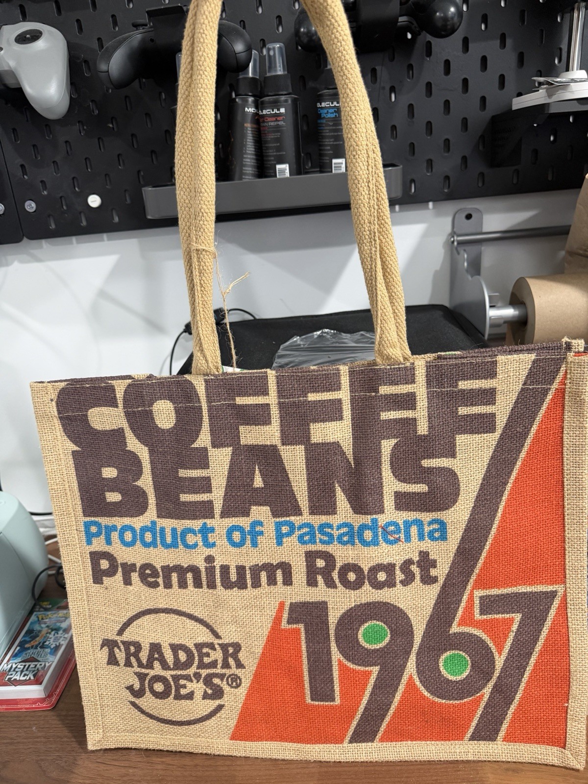 Trader Joe’s Jute Bag Reusable | 1967 Pasadena Coffee Beans Premium Roast New
