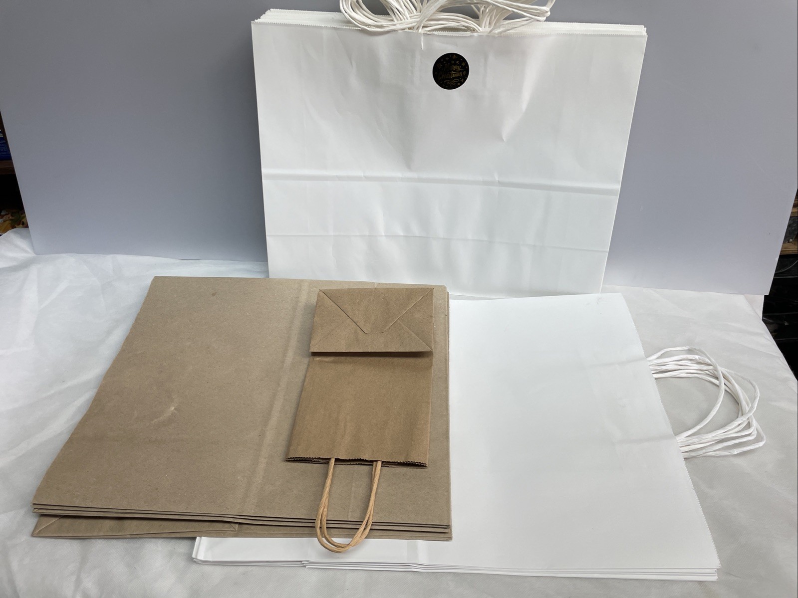 Lot of 29 Assorted Gift Bags Christmas Other Kraft See Description