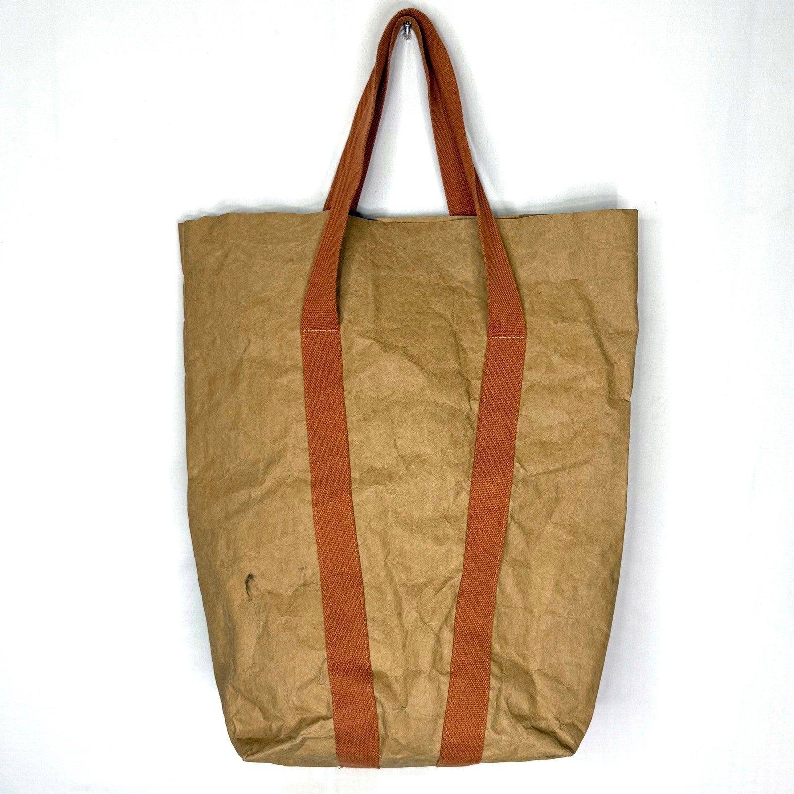 Trader Joes Large Washable Paper Tote Reusable Grocery Shopping Bag Handles FLAW