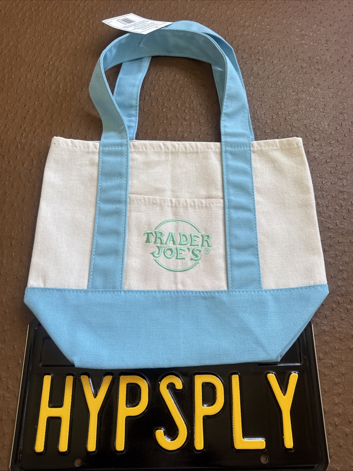 NEW! Trader Joe’s Viral Mini Canvas Tote Bag – Pastel BLUE Limited SHIPS TODAY!
