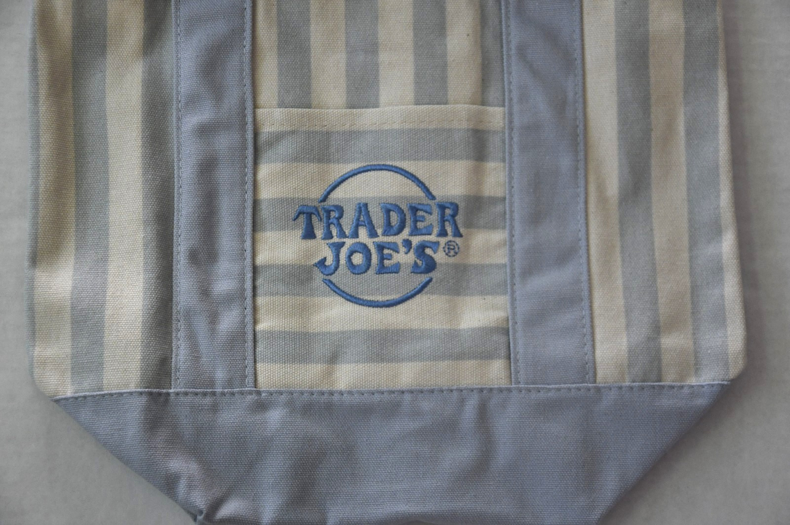 NWT Trader Joe’s Striped Mini Pastel Tote Bags 4 PC Pink Blue Green Tan