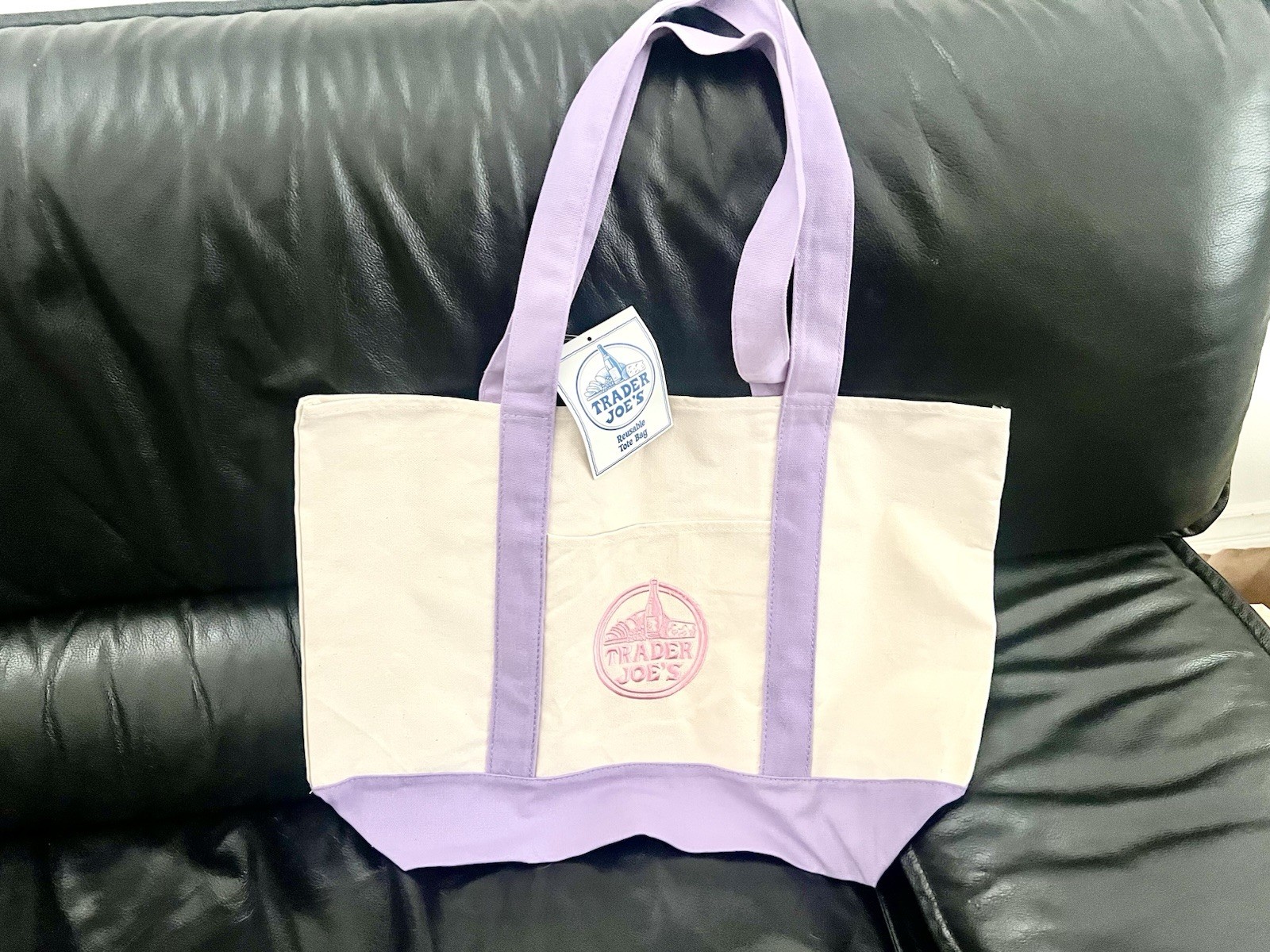 Trader Joe’s Large Insulated Reusable Tote Bag Purple