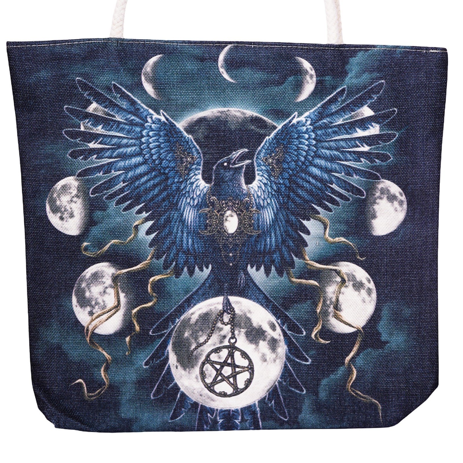 Sinister Wings Techno Jute Tote Bag – 17 x 15 x 4.5 Inch | Shoulder Bag