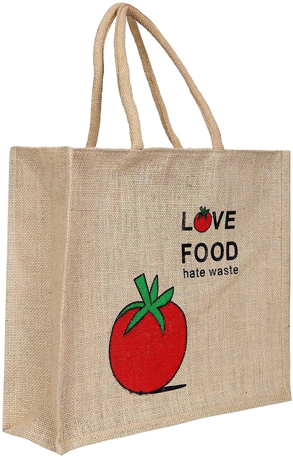 JSMA CARE Reusable Jute Bags,Eco-Friendly Bag | Printed X-Large, Beige