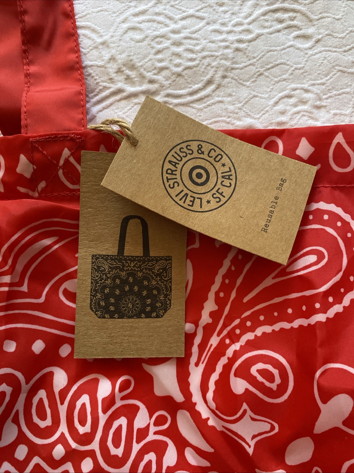 RED Bandana Reusable Shopping Bag Tote – Levi’s® x Target -NWT-