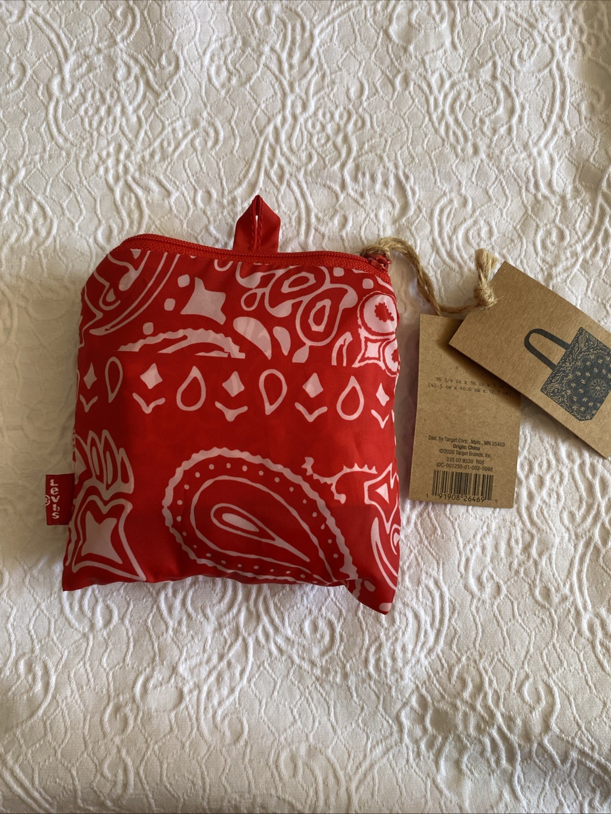 RED Bandana Reusable Shopping Bag Tote – Levi’s® x Target -NWT-
