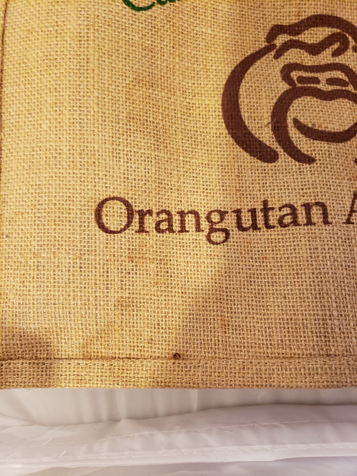 Orangutan Appeal UK Tote Bag Jute England UK Burlap Care for Our World GR1