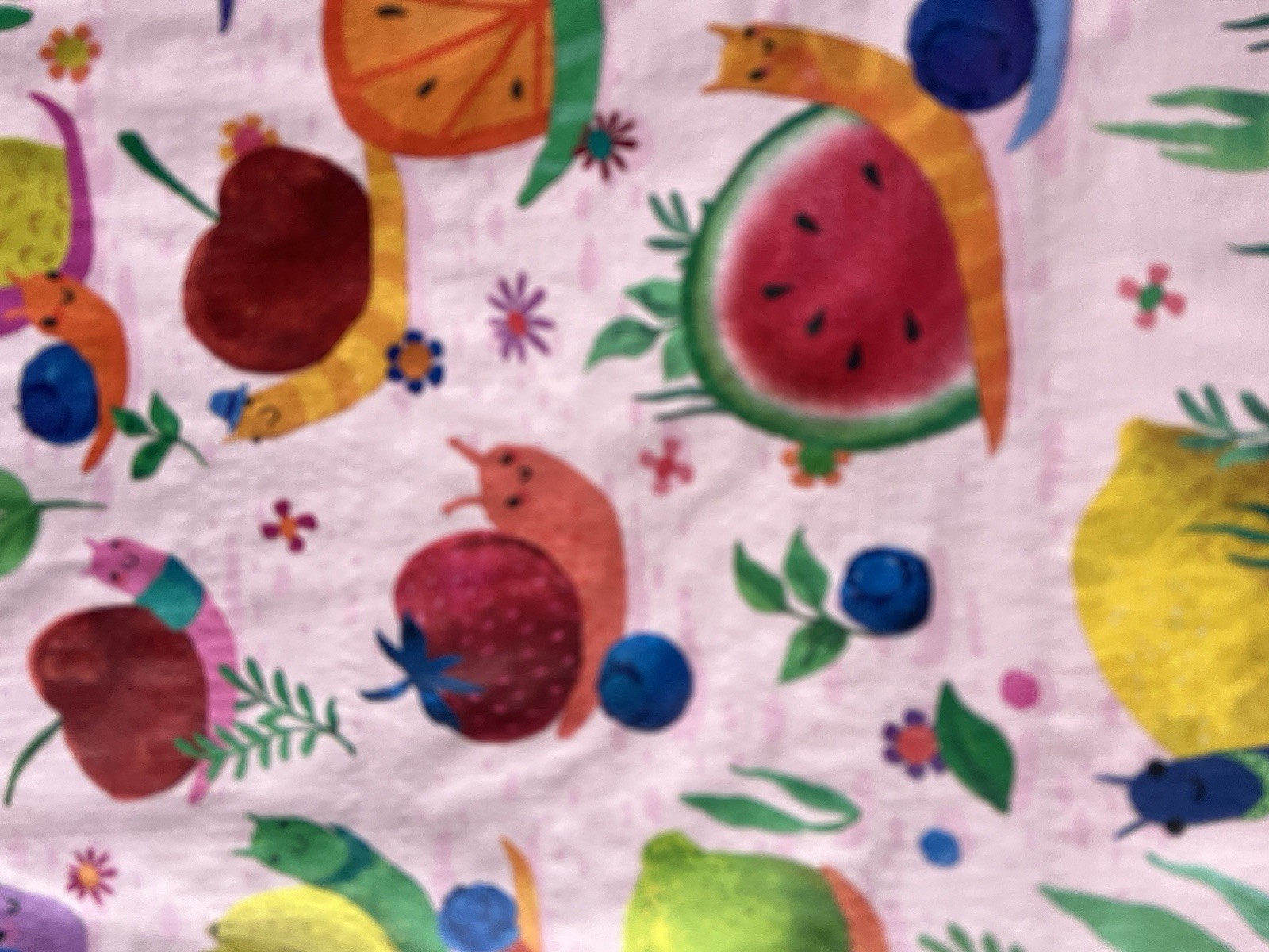 Reusable Tote Bags ~ 19″ X 18″ X 8″~ 🍋FRUITY SNAILS 🐌 ~ [TJ MAXX]