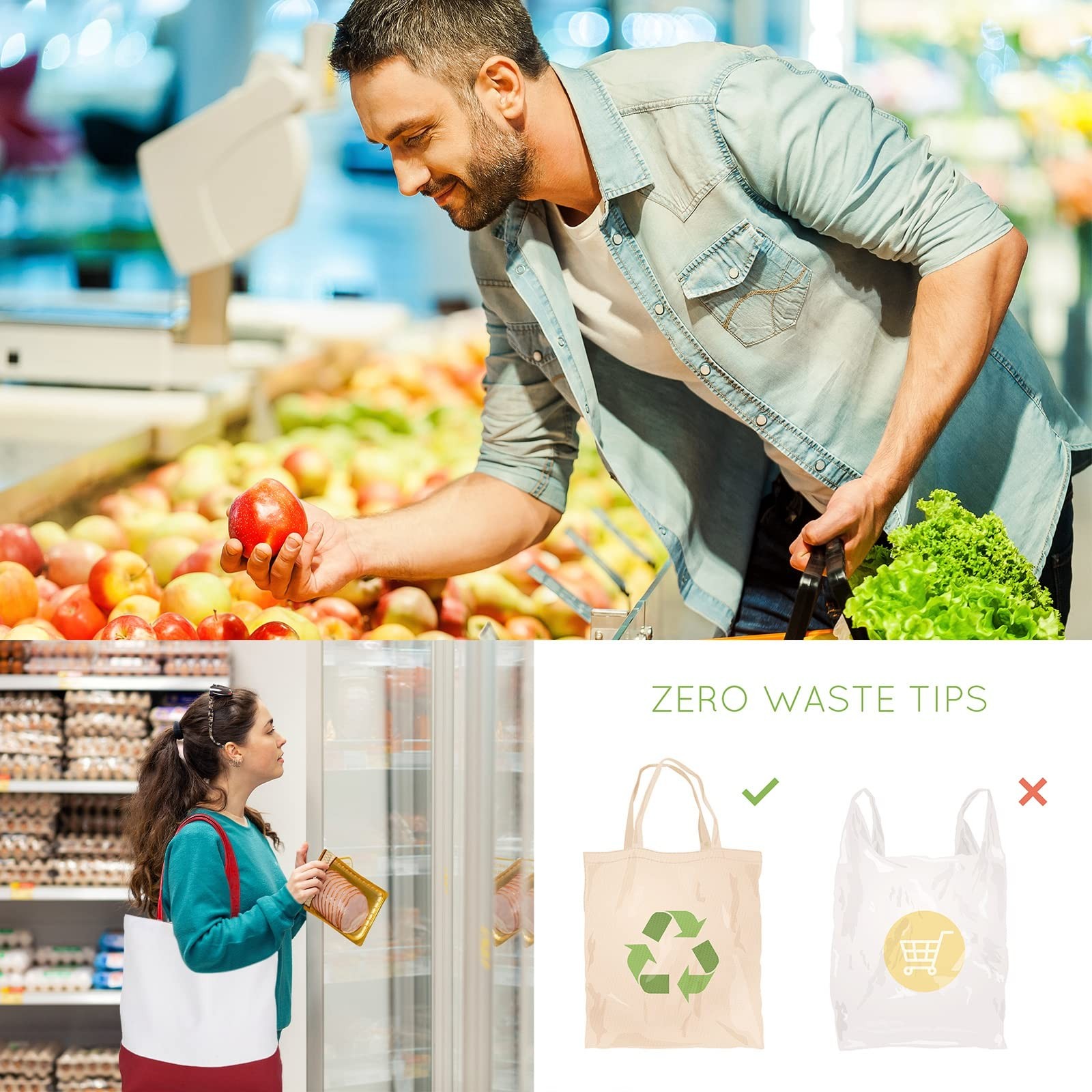 Epakh 12 Pcs Canvas Tote Bags Bulk 18.5 x 15 Inch Reusable Grocery Shopping B…