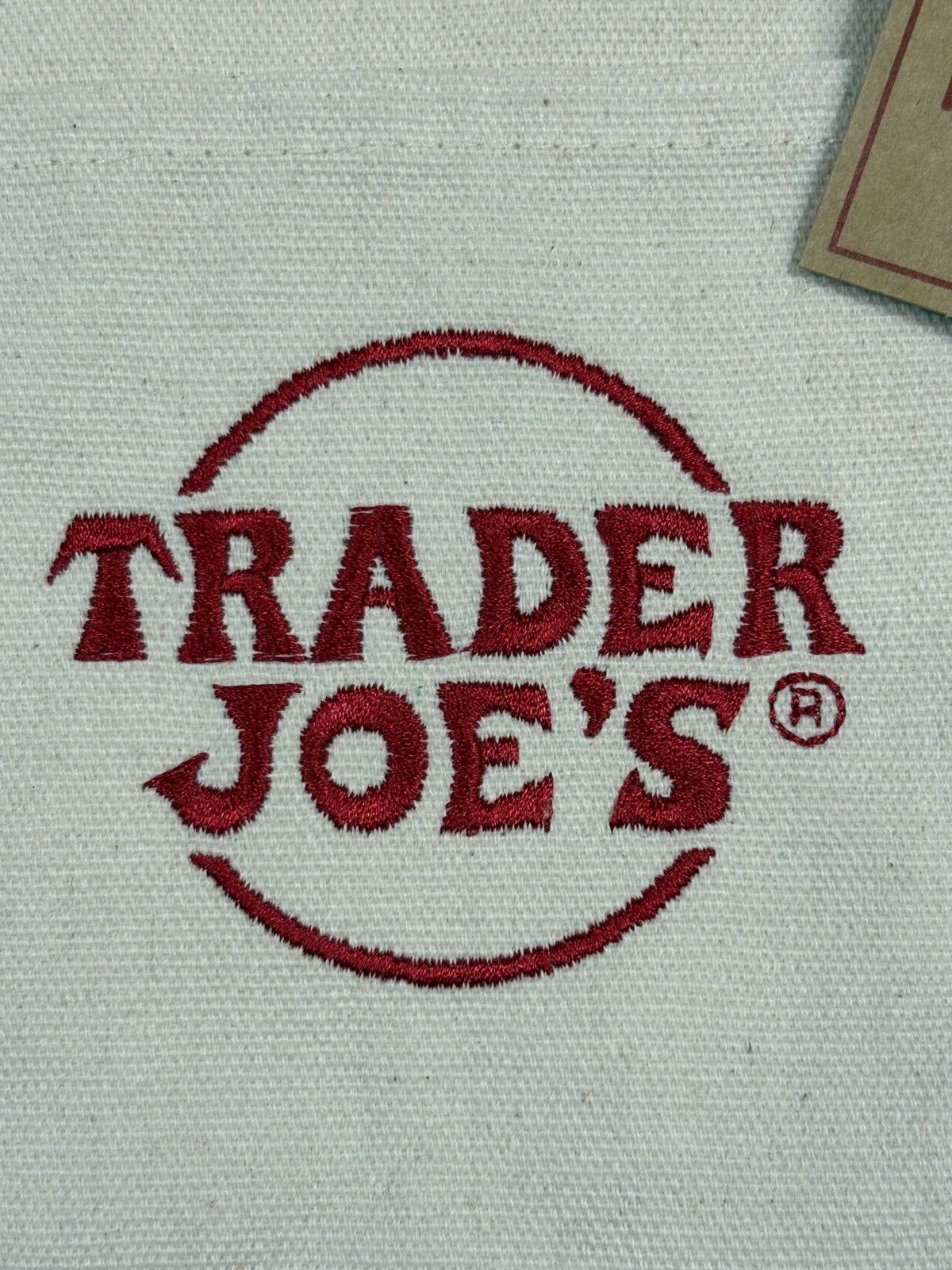 TRADER JOE’S MINI CANVAS TOTE BAG NEW WITH TAG NWT GREEN REUSABLE SHOPPING 10X13