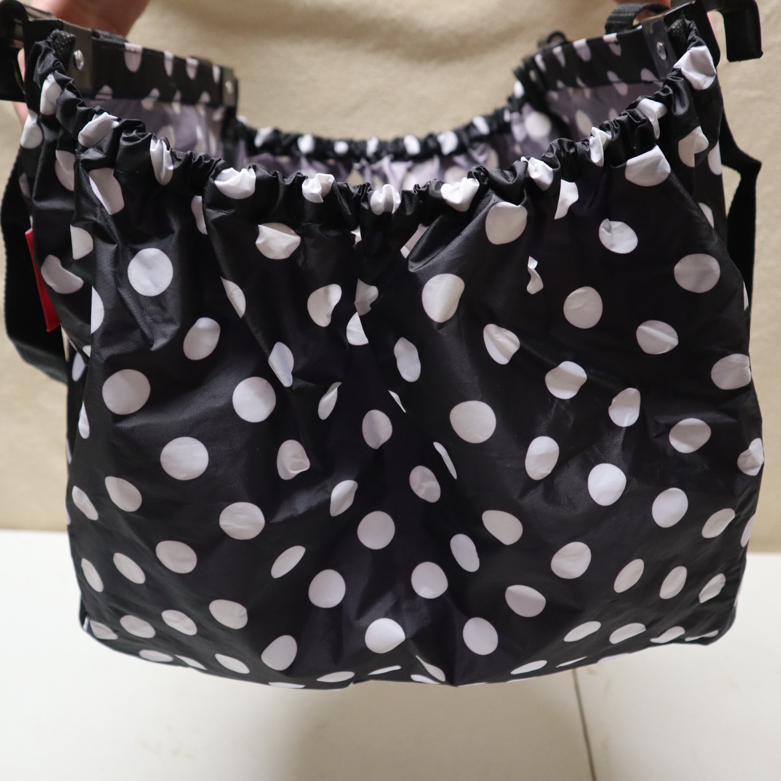 PAMPERED CHEF CLIP ON Expandable Nylon SHOPPING CART Tote Bag Fits In Your Buggy
