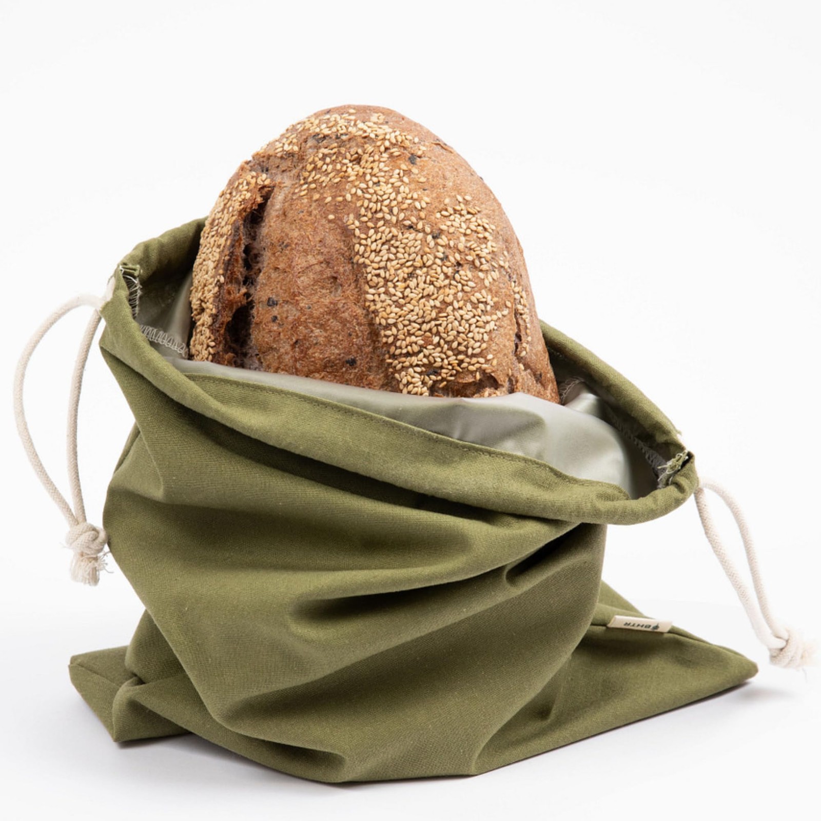 Sourdough Bread Bags for Homemade Bread, 2 One Size, Olive + Cream Linen