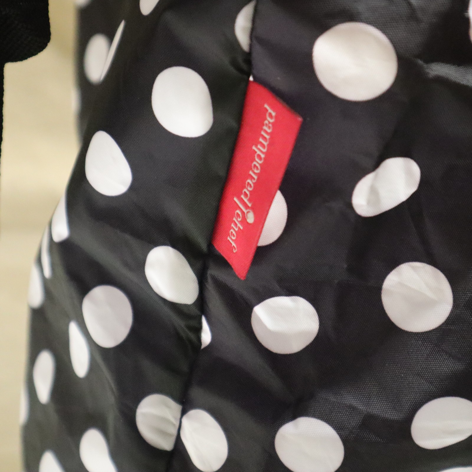 PAMPERED CHEF CLIP ON Expandable Nylon SHOPPING CART Tote Bag Fits In Your Buggy