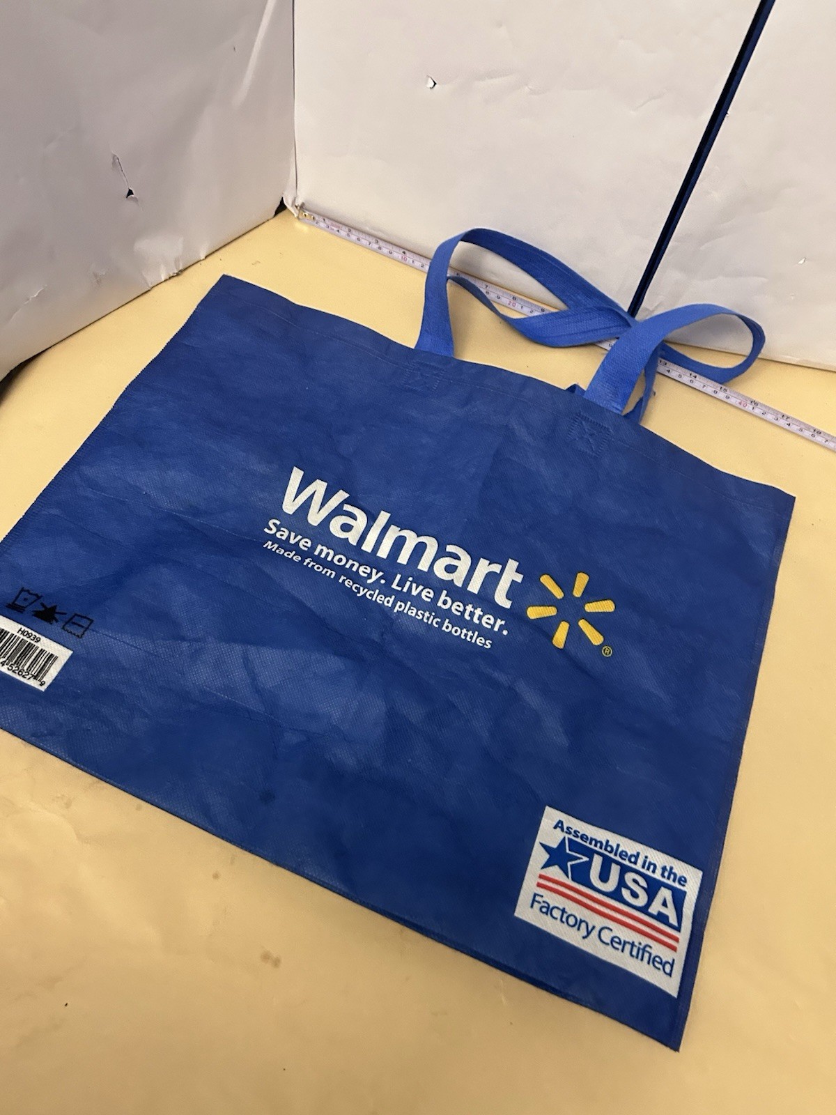 Walmart Re-usable synthetic Cloth Blue Grocery Bag