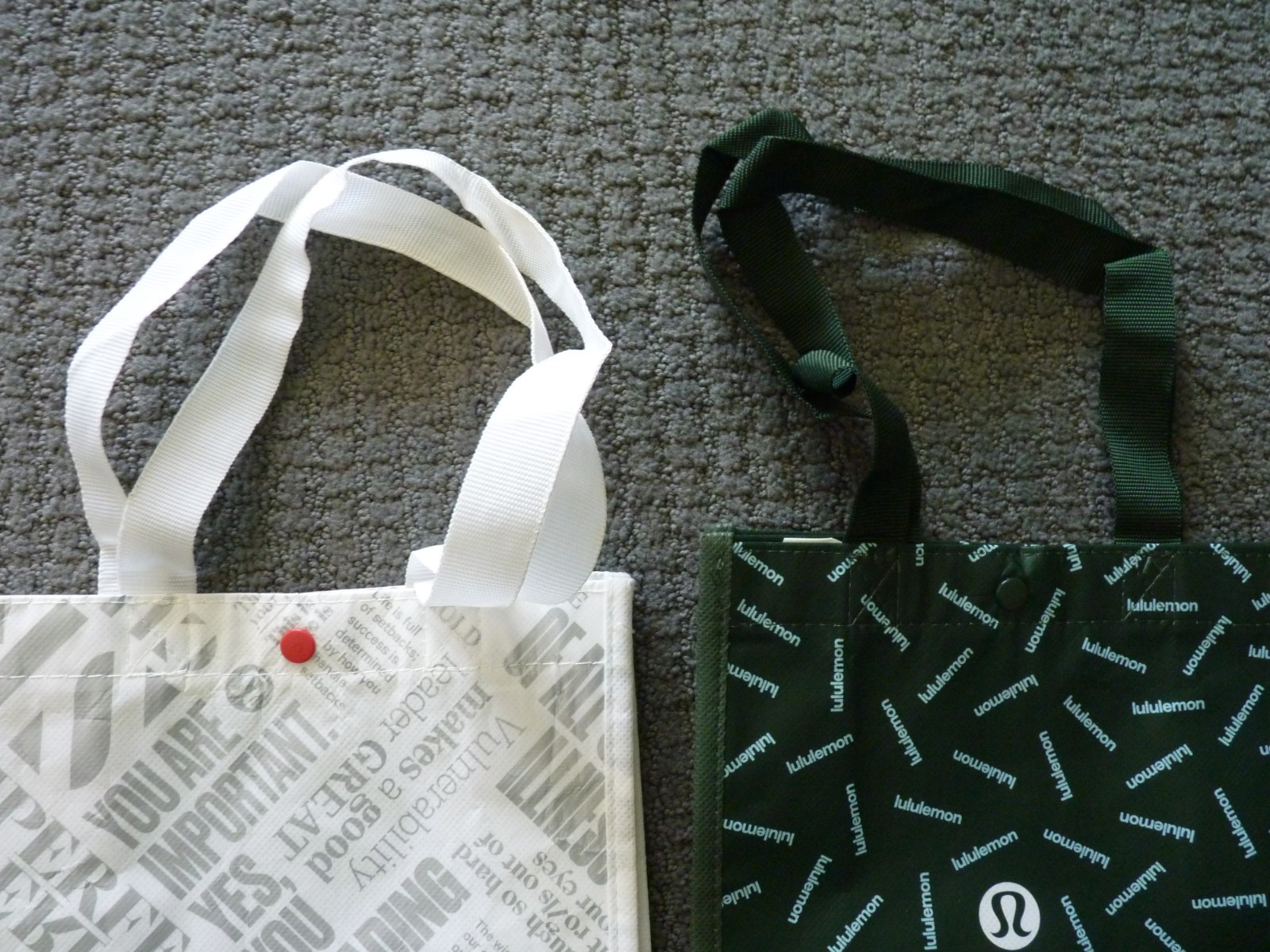 Lululemon Reusable Shopping Tote Bags (4) Small Totes Different Designs (C)