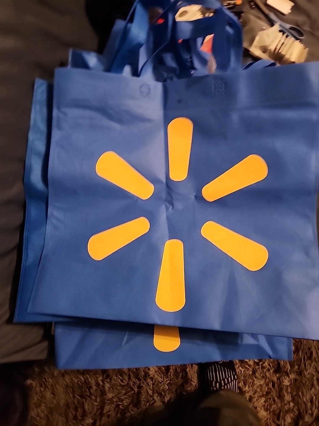 Walmart Reusable Shopping Bags 17x18x6, Pack of 12