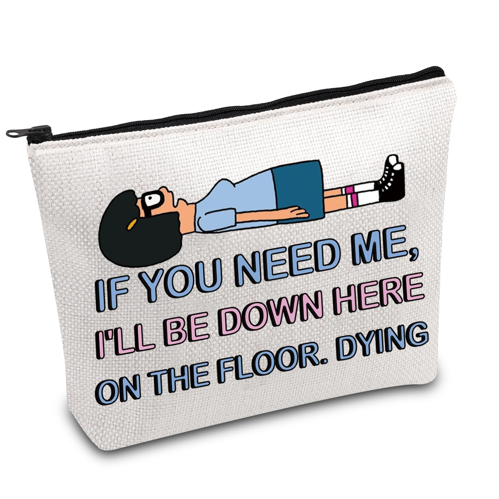 Cartoon Quote Gift Tina Belcher Makeup Bag TV Show One Size, white