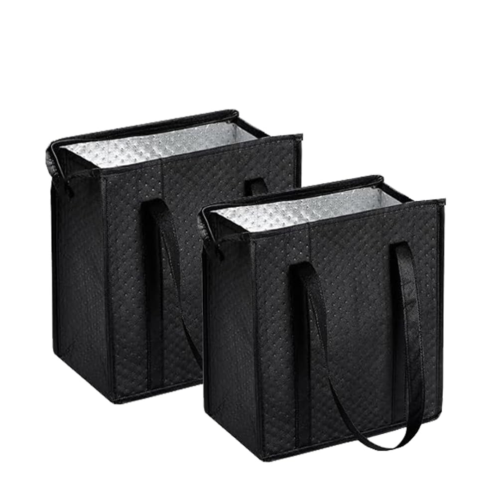 18L Insulated Grocery Bags with Zipper, Reusable Thermal Cooler Tote Bag for …