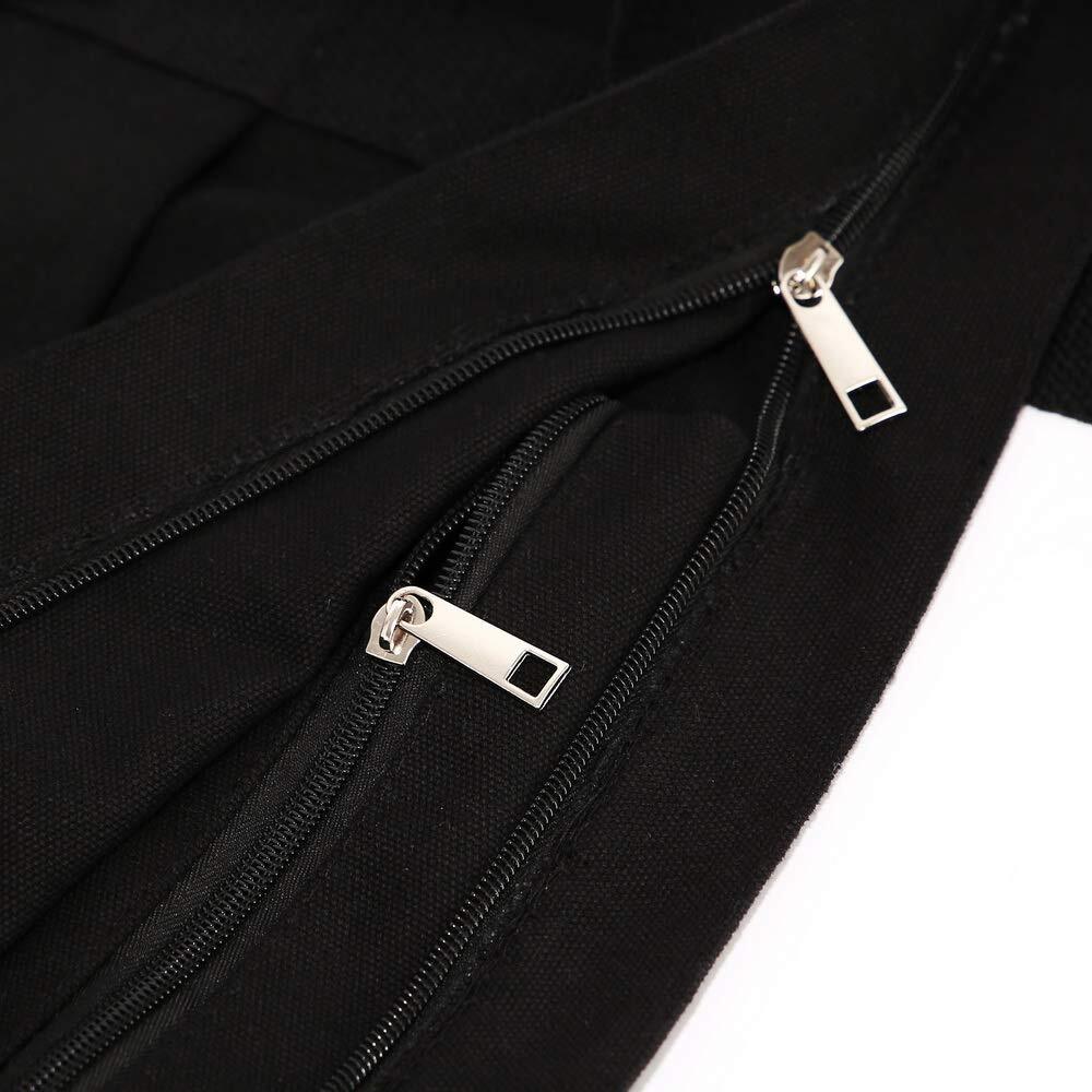XL Heavy Duty Canvas Grocery Bag Multi Purpose Tote Outer Pockets