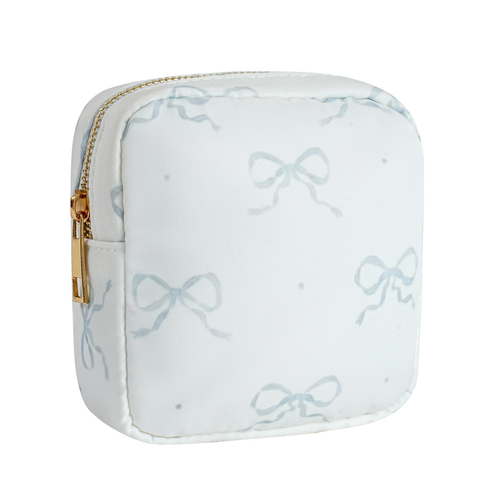 RSRSLEII Small Waterproof Nylon Makeup Bag with Bow Pattern, 03Dot