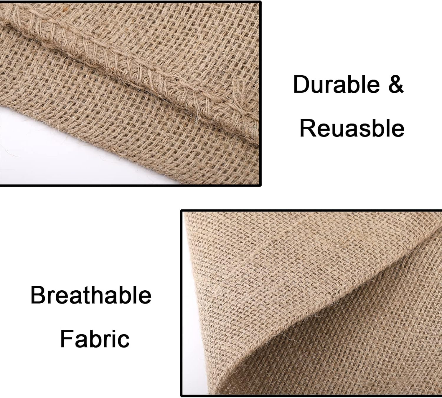 Bekith 6 Pack Burlap Bags with Drawstring, 18″ X 24″ Natural Jute Potato Sacks,