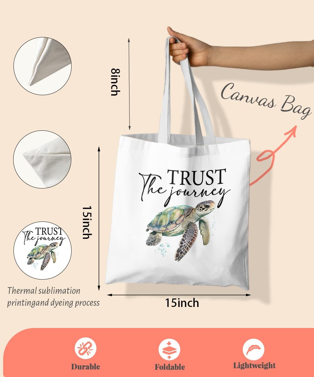 SZERE Ocean Turtle Gifts Canvas Tote Bag for Women, One Size, Sea Turtle-4