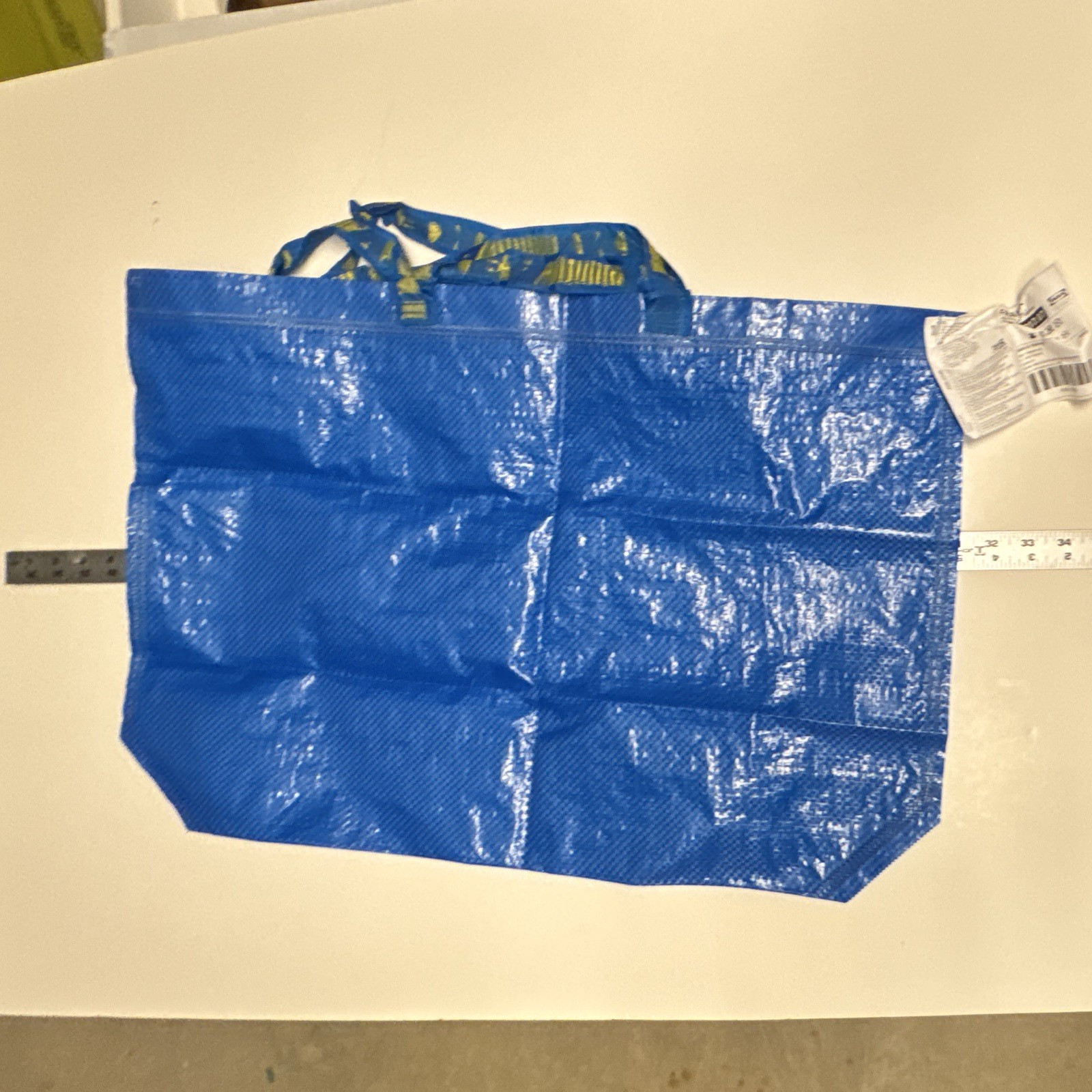 IKEA FRAKTA Reusable Shopping Bag 19 Gallon Blue Large Foldable Plastic 20.5″