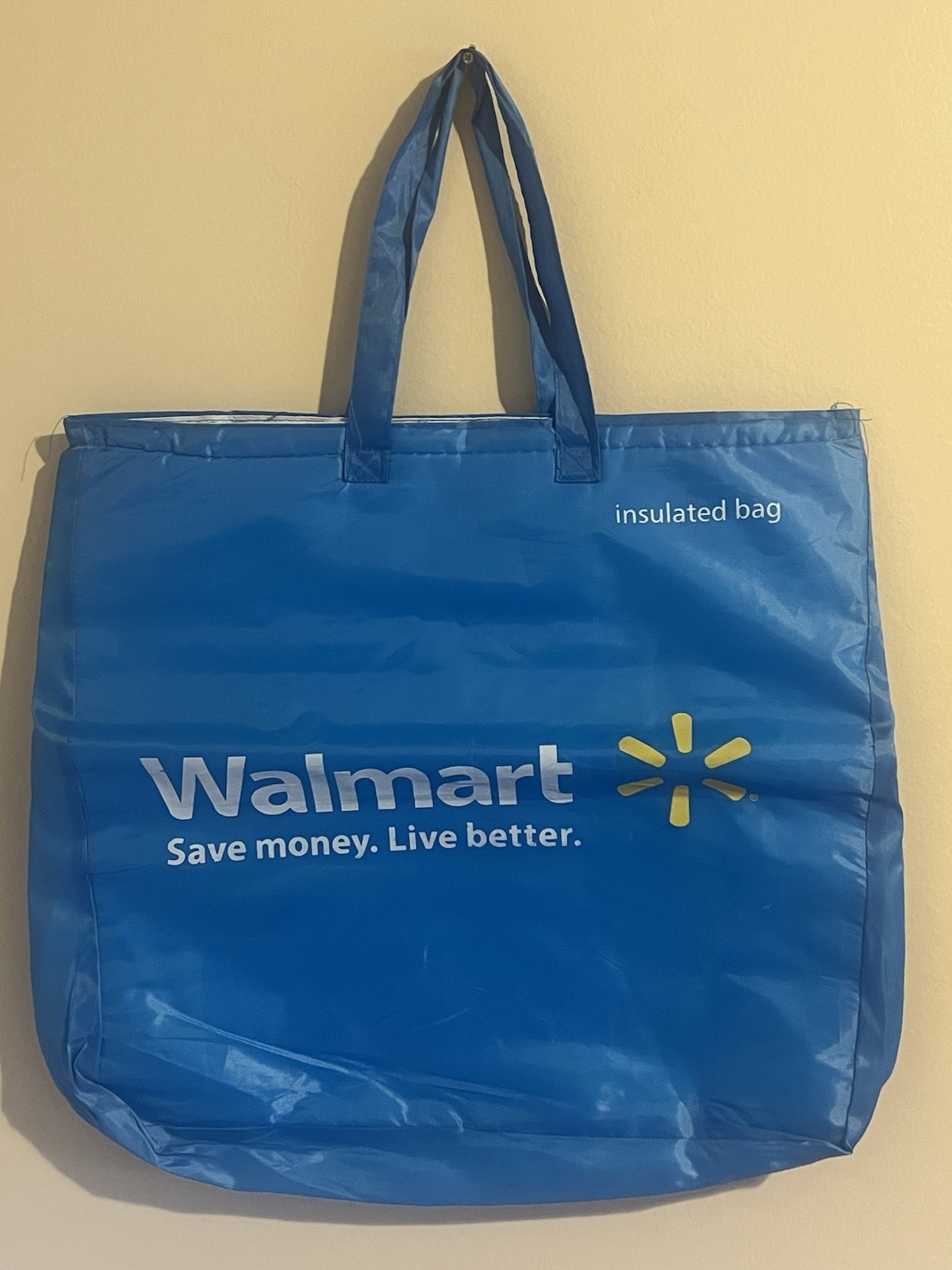 Large Walmart Branded Reusable Insulated Tote Shopping Grocery Bag 18 x 20