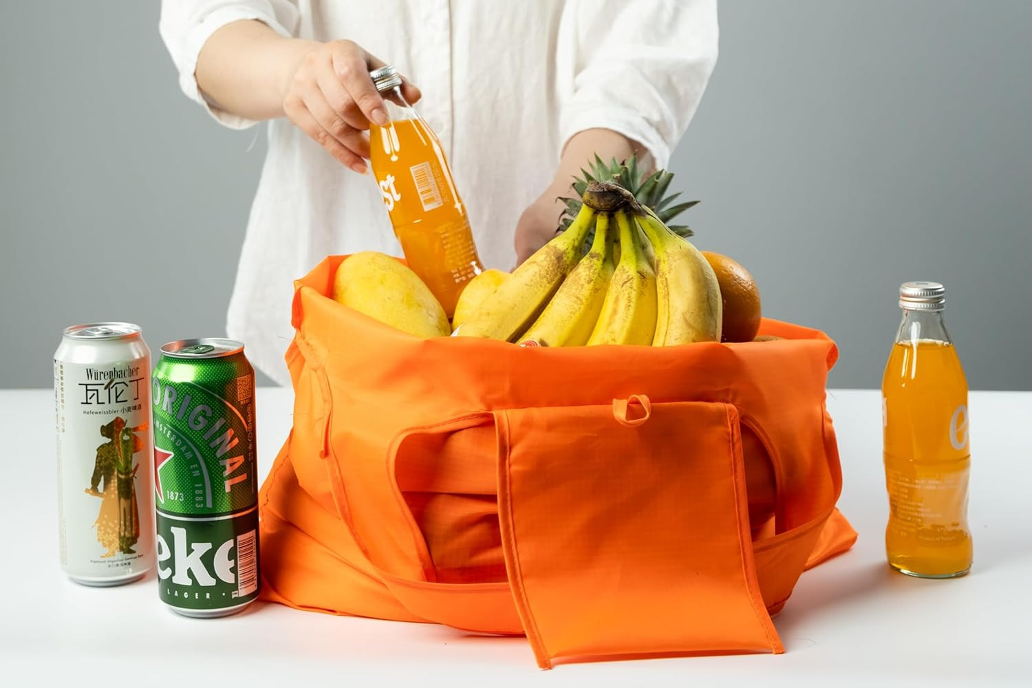 Foldable Reusable Grocery Bags – Heavy Duty 6 Pack with Handles | XL Tote for Wo