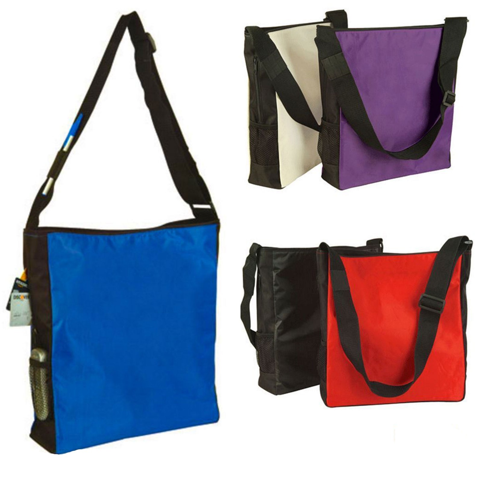 Reusable Grocery Shopping School Tote Totes Bag Bags Side Zippered