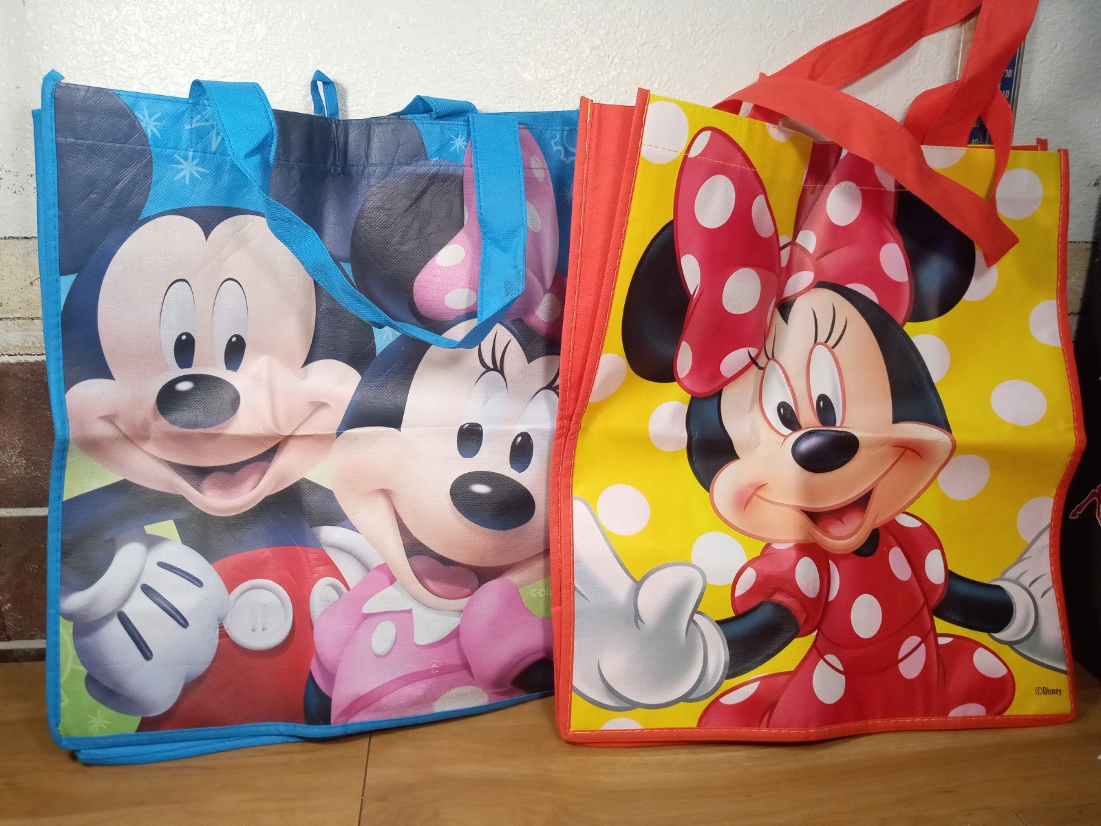 Mikey And Minnie Mouse Reusable Shopping Bags, Two Count