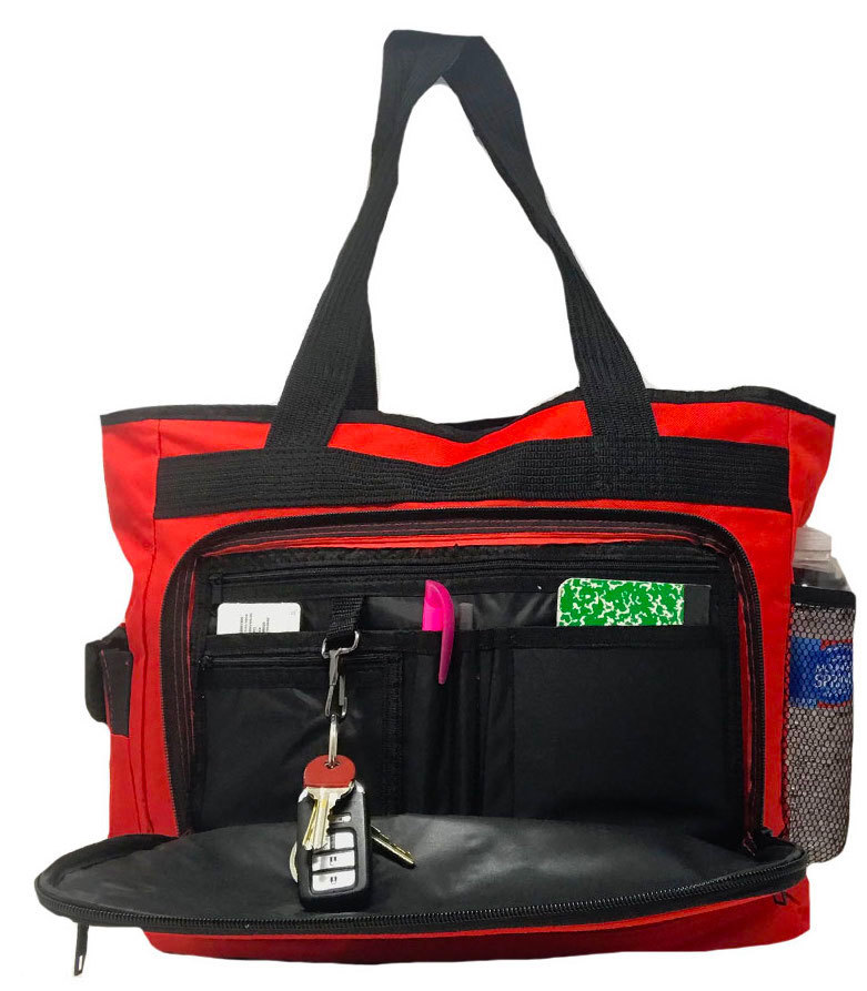 Large Tote Bags For Shopping Grocery Work Travel School W/ Organizer 16×14″