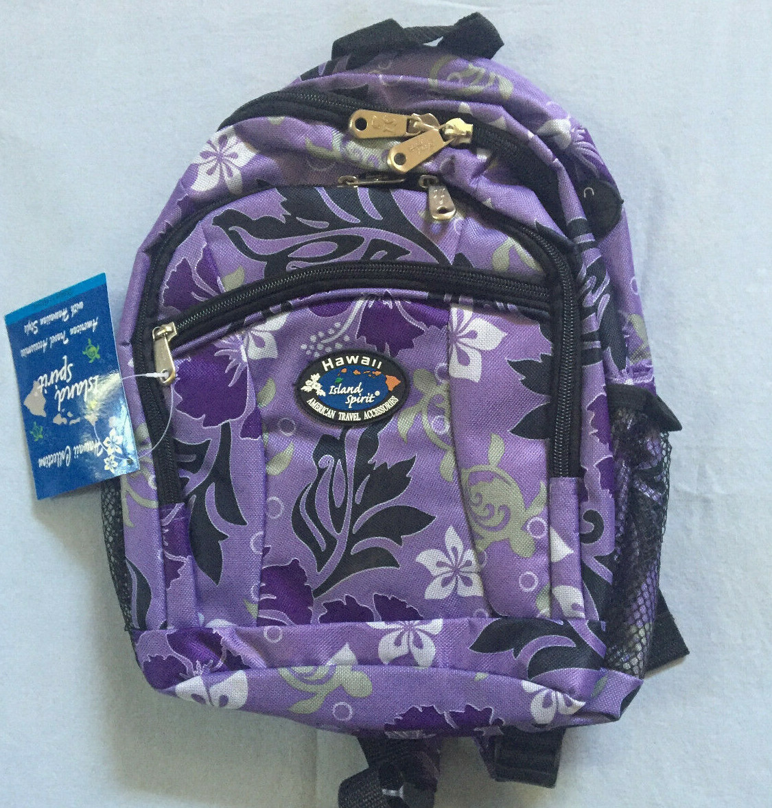Aloha Hawaii Spirit Backpack Purse Travel Hiking Shopping School Bag 7045 Purple