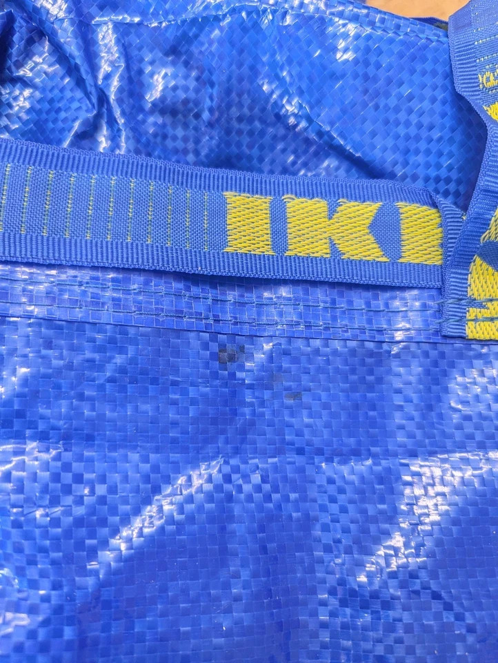 Lot of 6 IKEA Large 19 Gallon Bags Shopping Laundry Grocery Storage FRAKTA