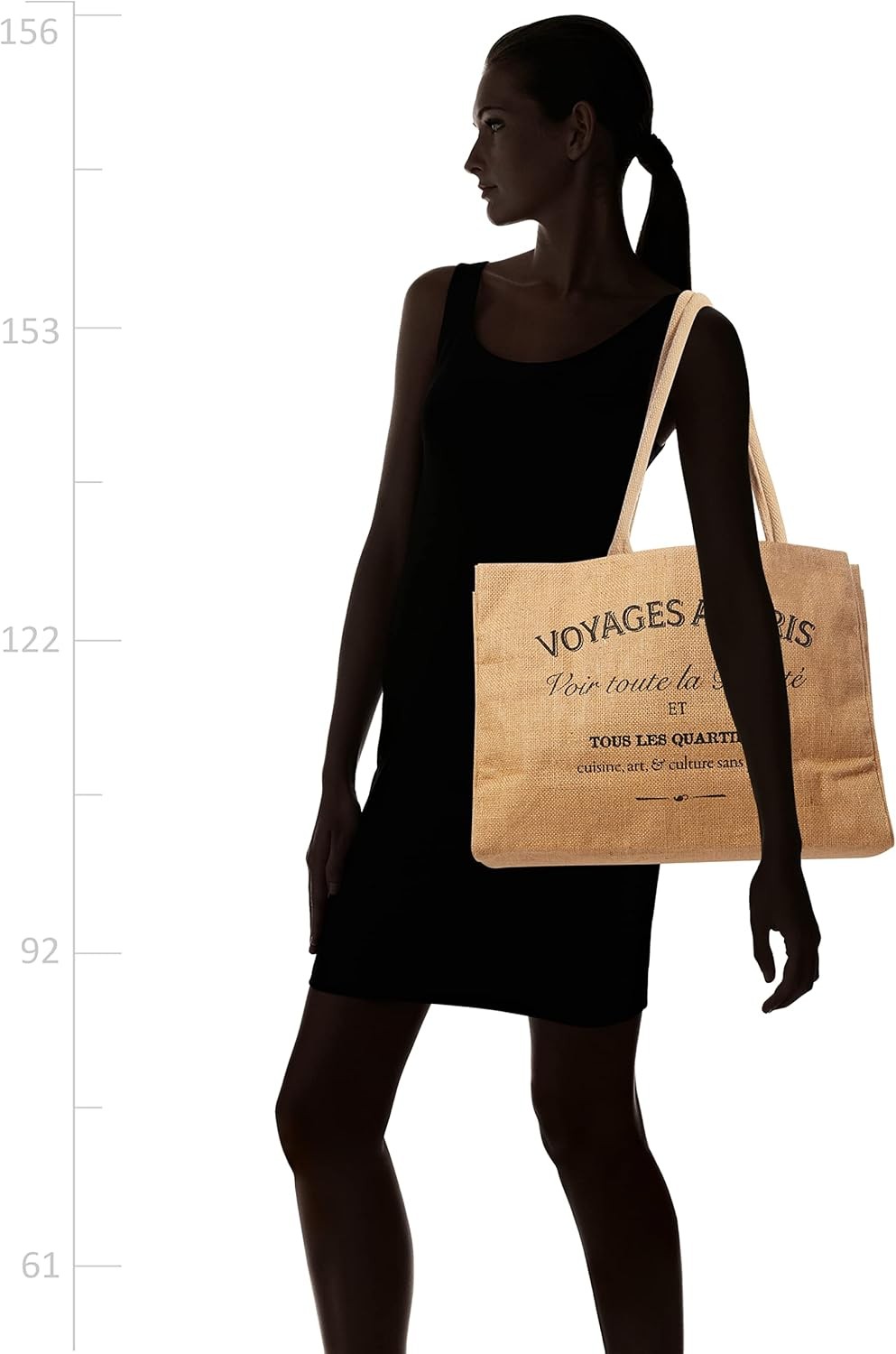Jute Market Tote Bag with Handles Natural Burlap Voyages Reusable Grocery Bag