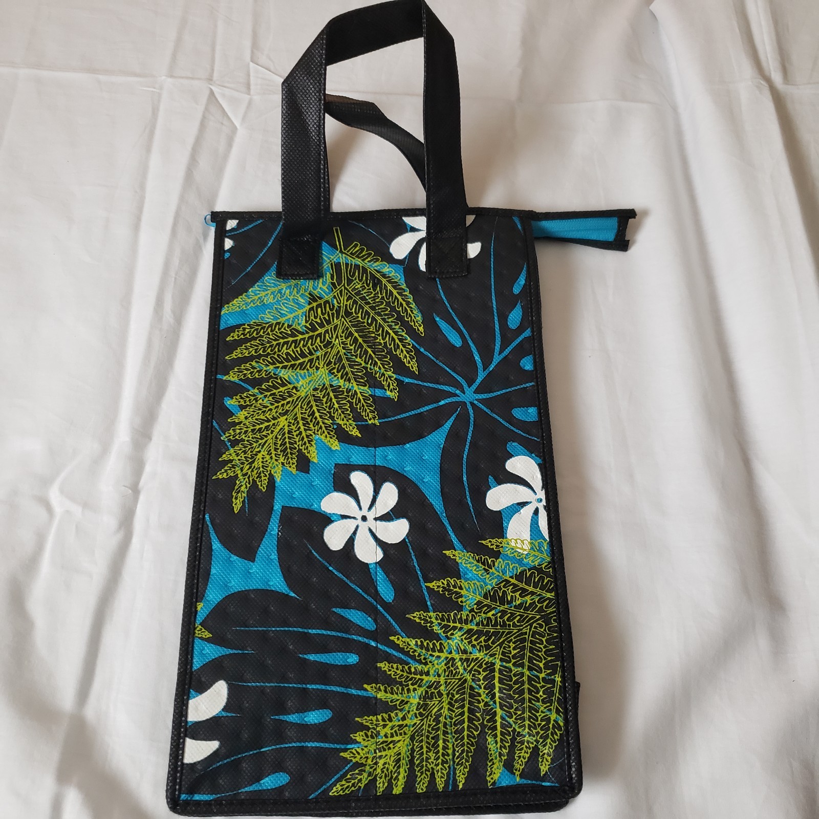 Hawaii Tropical Paper Garden Insulated Eco Friendly Wine/Beverage Shopping Tote