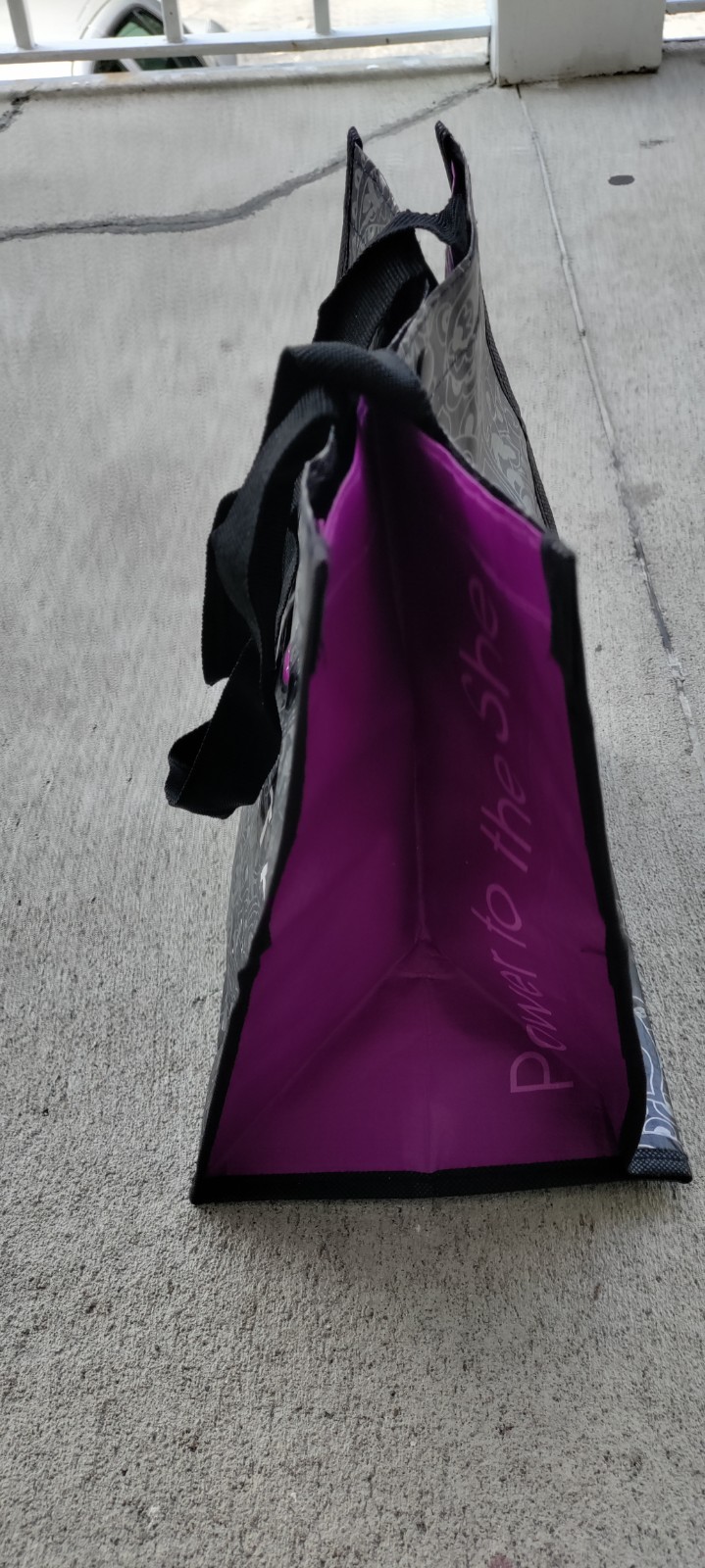 ATHLETA “Power to the She” Reusable Shopping Bag w/Logo & 2 Handles, 10×11, New!