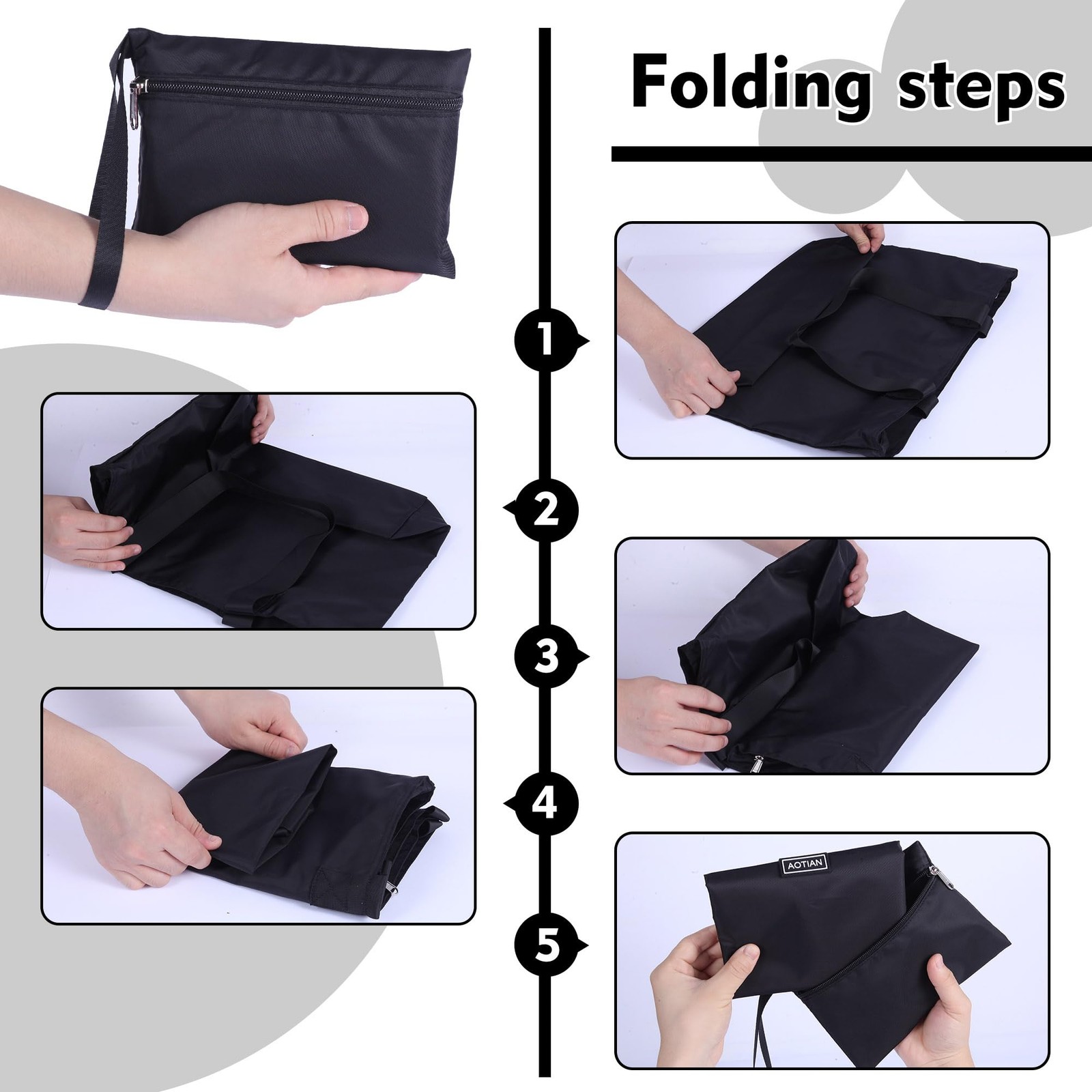 Heavy Duty 20 Liter Reusable Grocery Bags, Thickened Tear-Resistant Polyester…