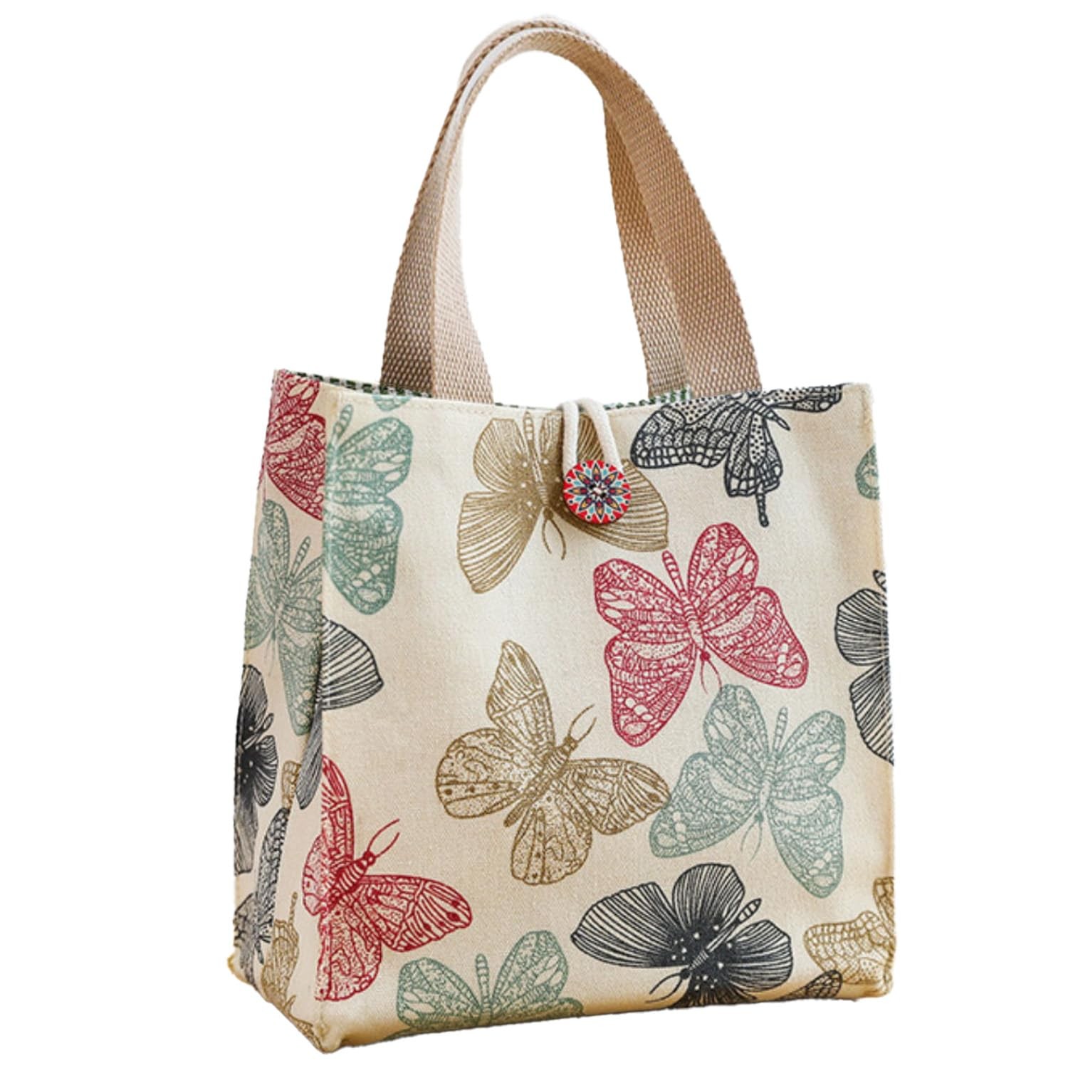 Canvas Tote Bag for Girls and Women, Cute Small Reusable Mini Bag, Aesthetic …