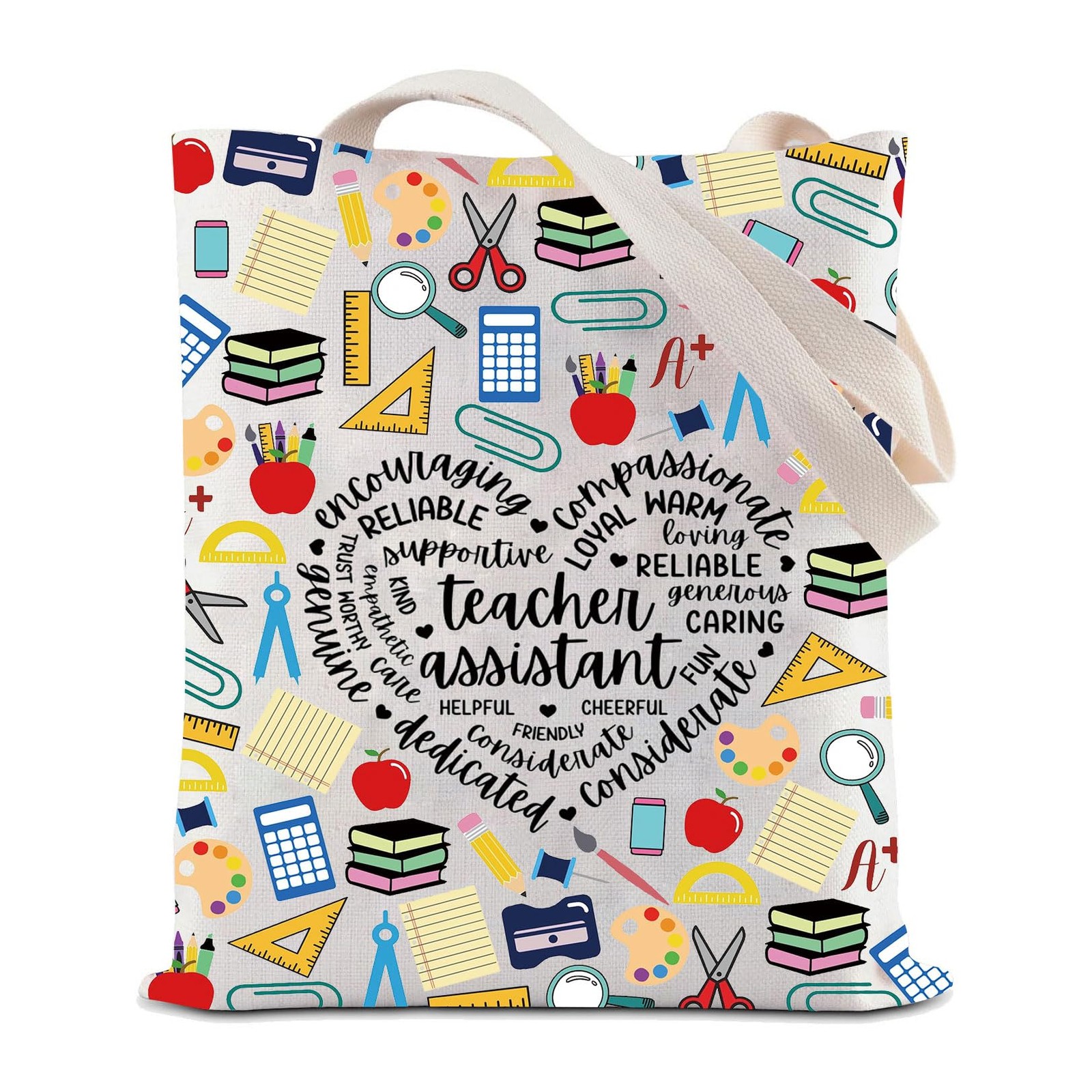 Teacher Assistant Canvas Tote Bag New Teacher Assistant Gift Teacher Aide Gif…